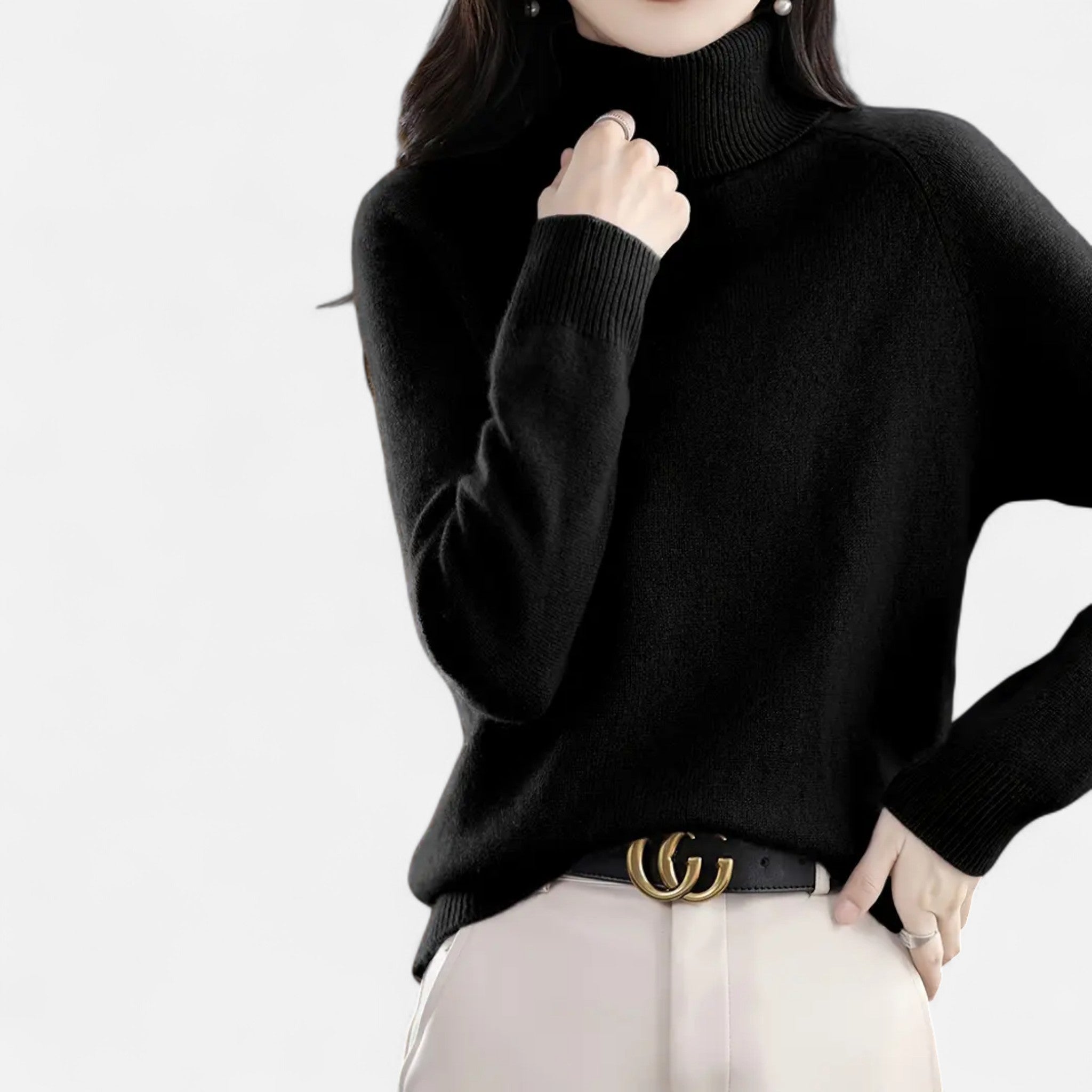 Gilduro | Women’s Classic Turtleneck Knit Sweater