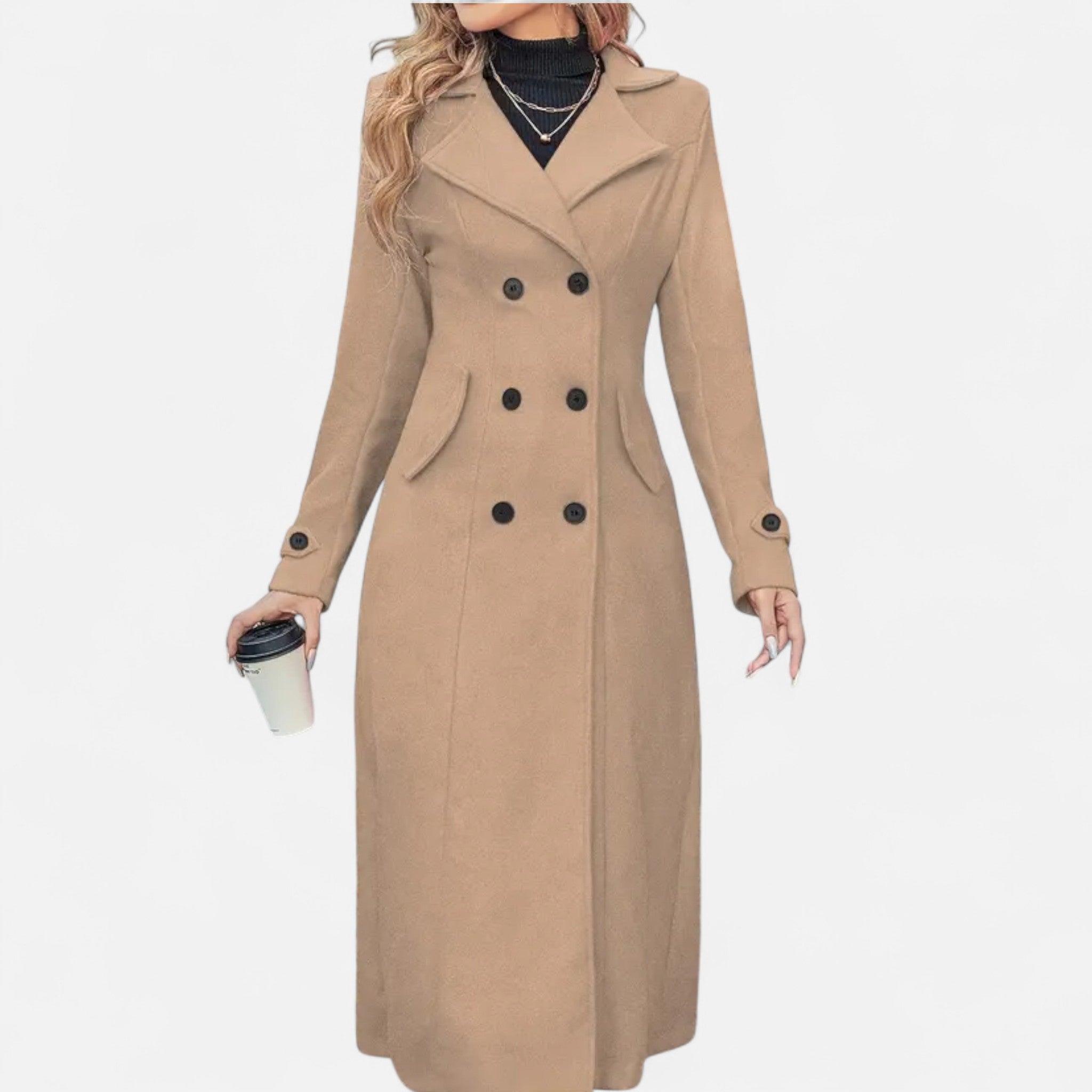 Gilduro | Women’s Long Coat with Front Buttons