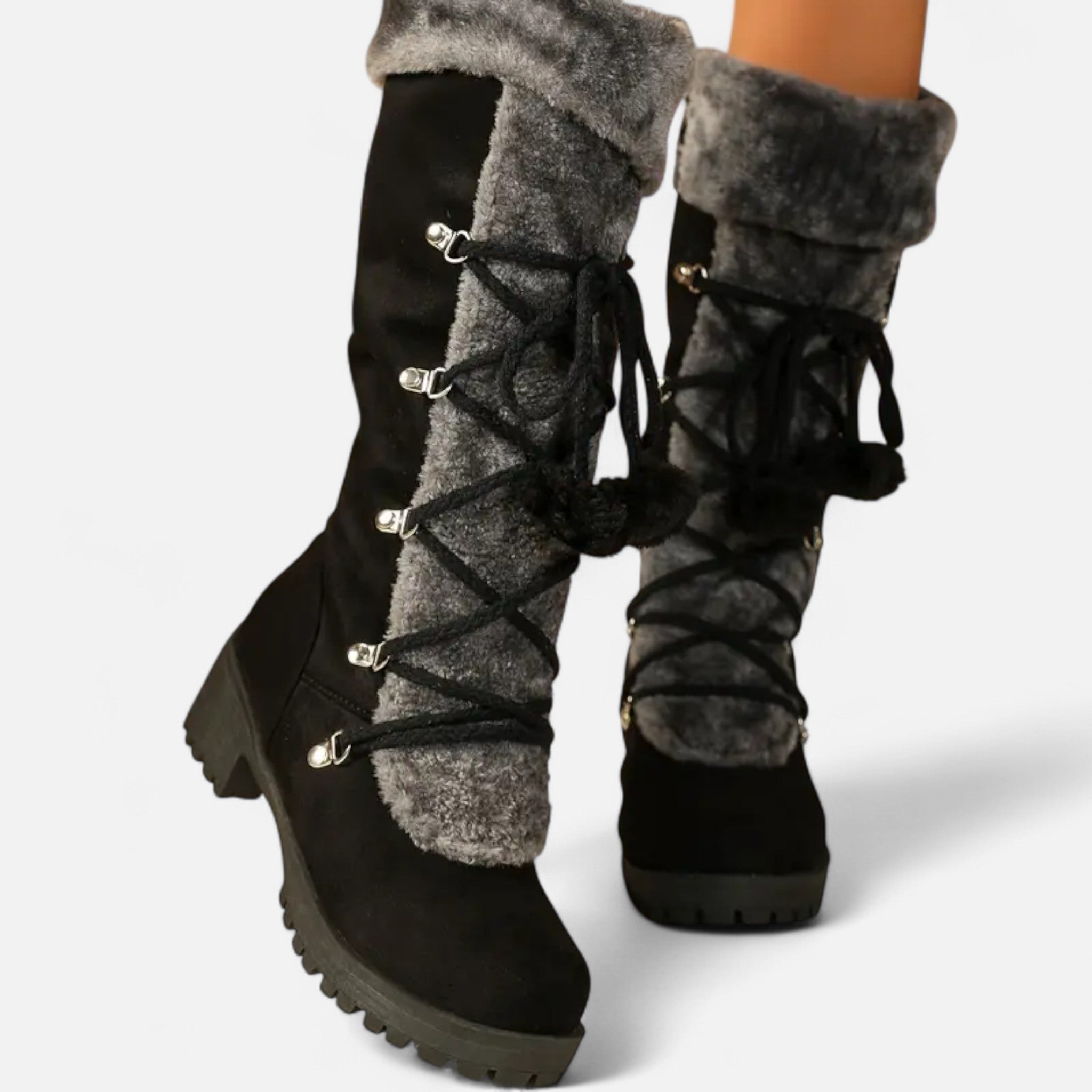 Gilduro | Women’s Faux Fur-Lined Mid-Calf Boots