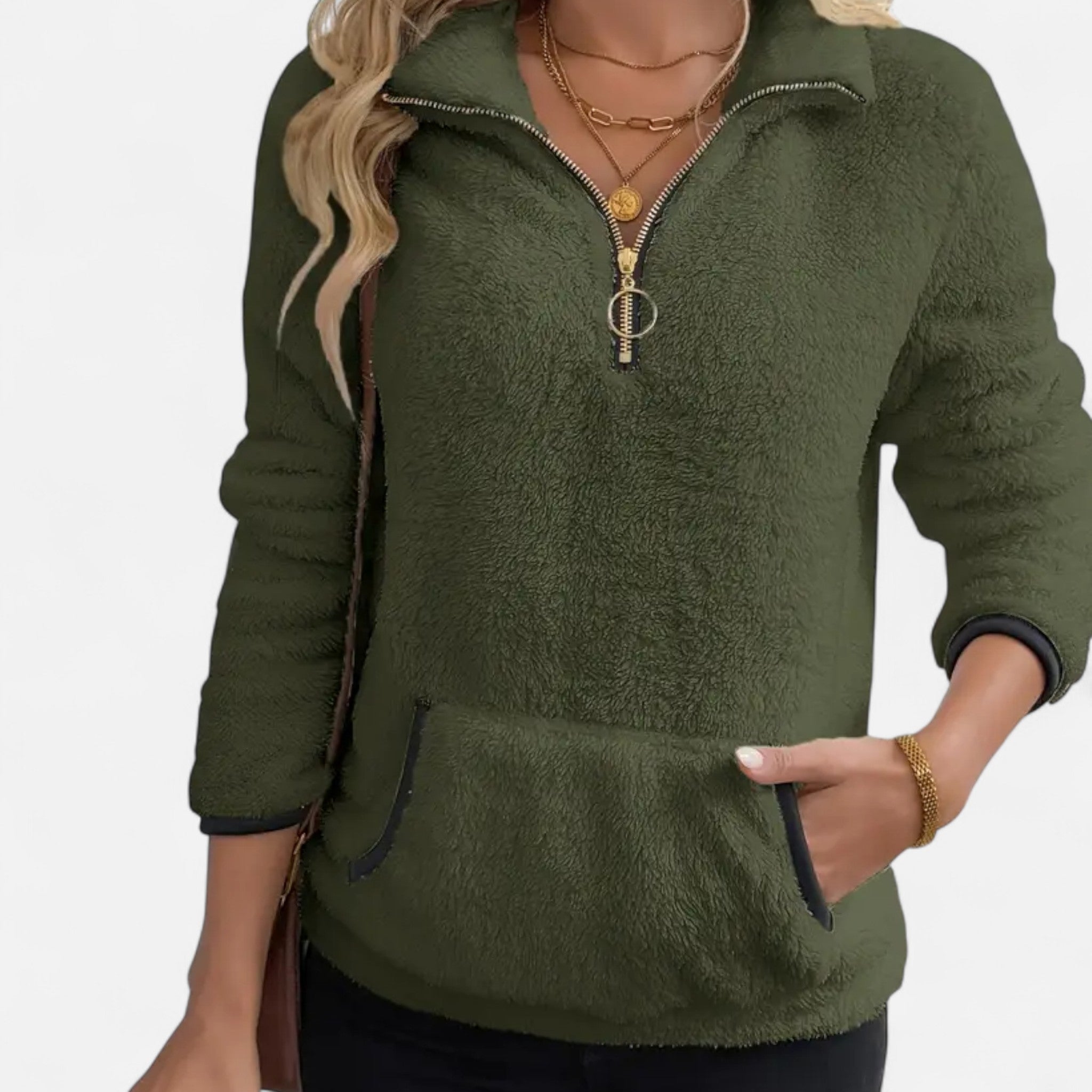 Gilduro | Women’s Autumn-Winter Half Zip Plush Sweatshirt