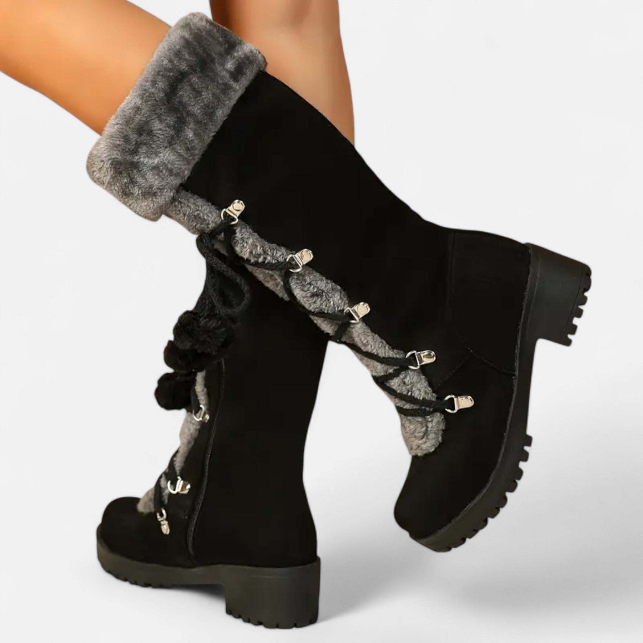 Gilduro | Women’s Faux Fur-Lined Mid-Calf Boots