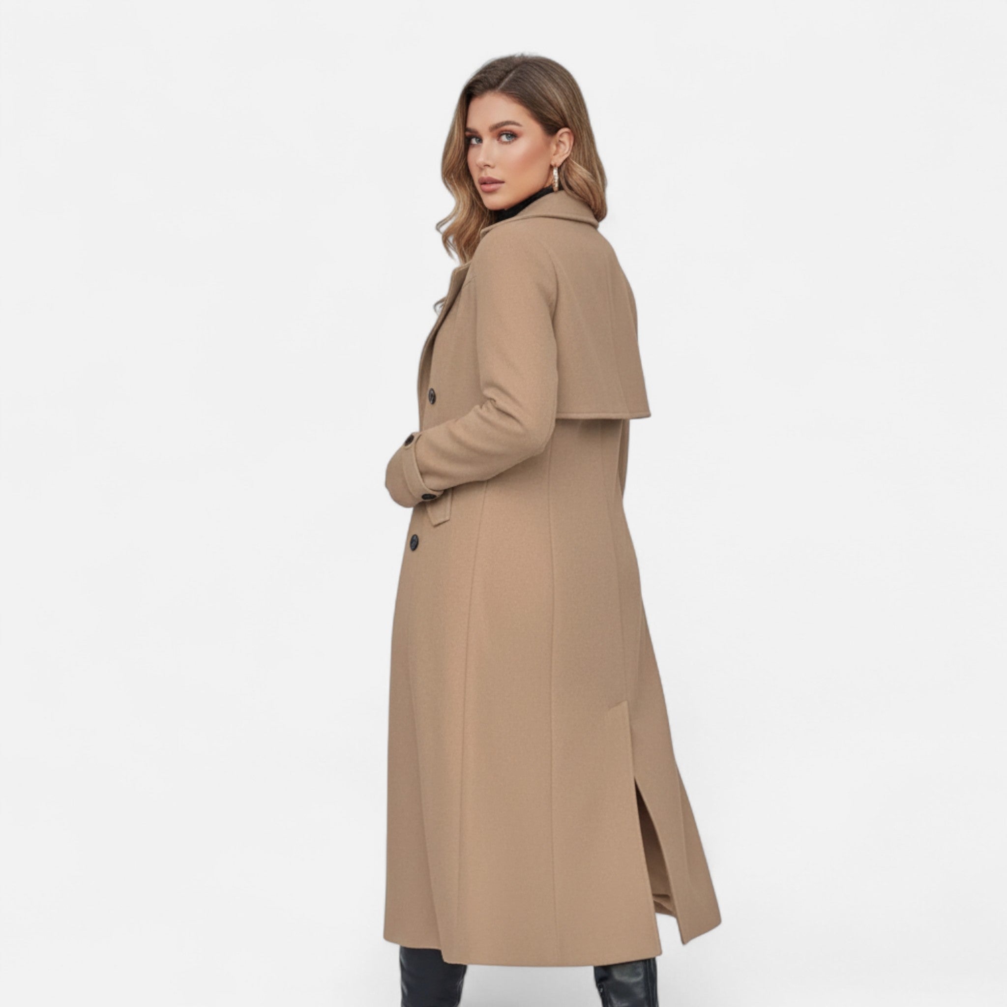 Gilduro | Women’s Long Coat with Front Buttons