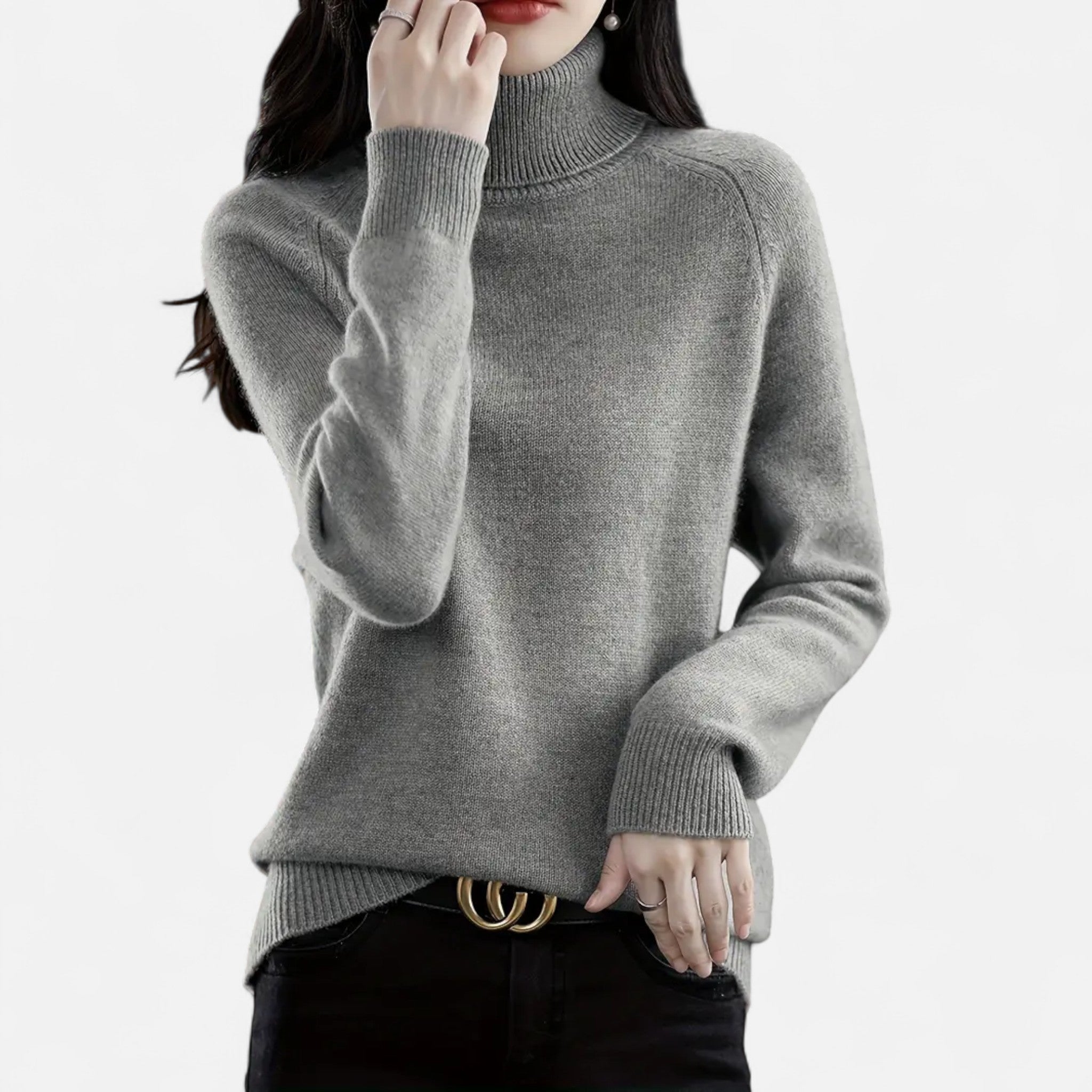 Gilduro | Women’s Classic Turtleneck Knit Sweater