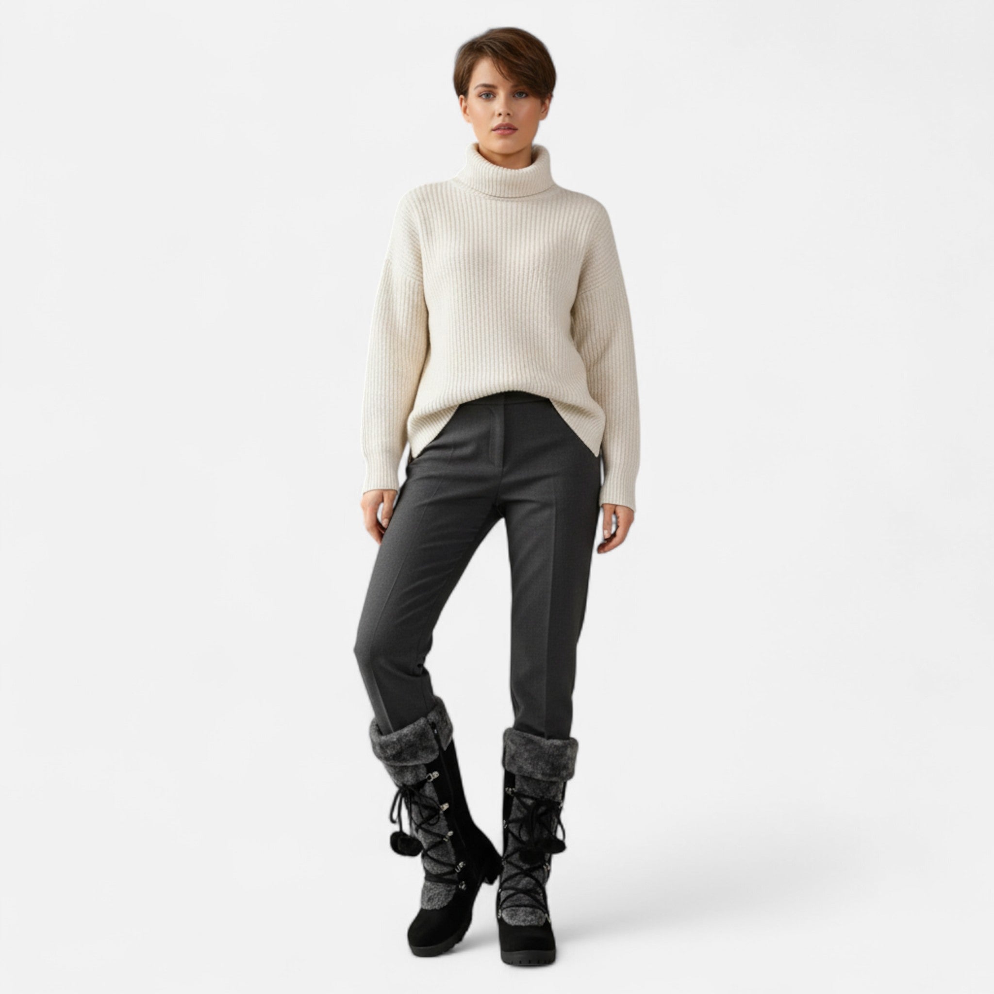 Gilduro | Women’s Faux Fur-Lined Mid-Calf Boots