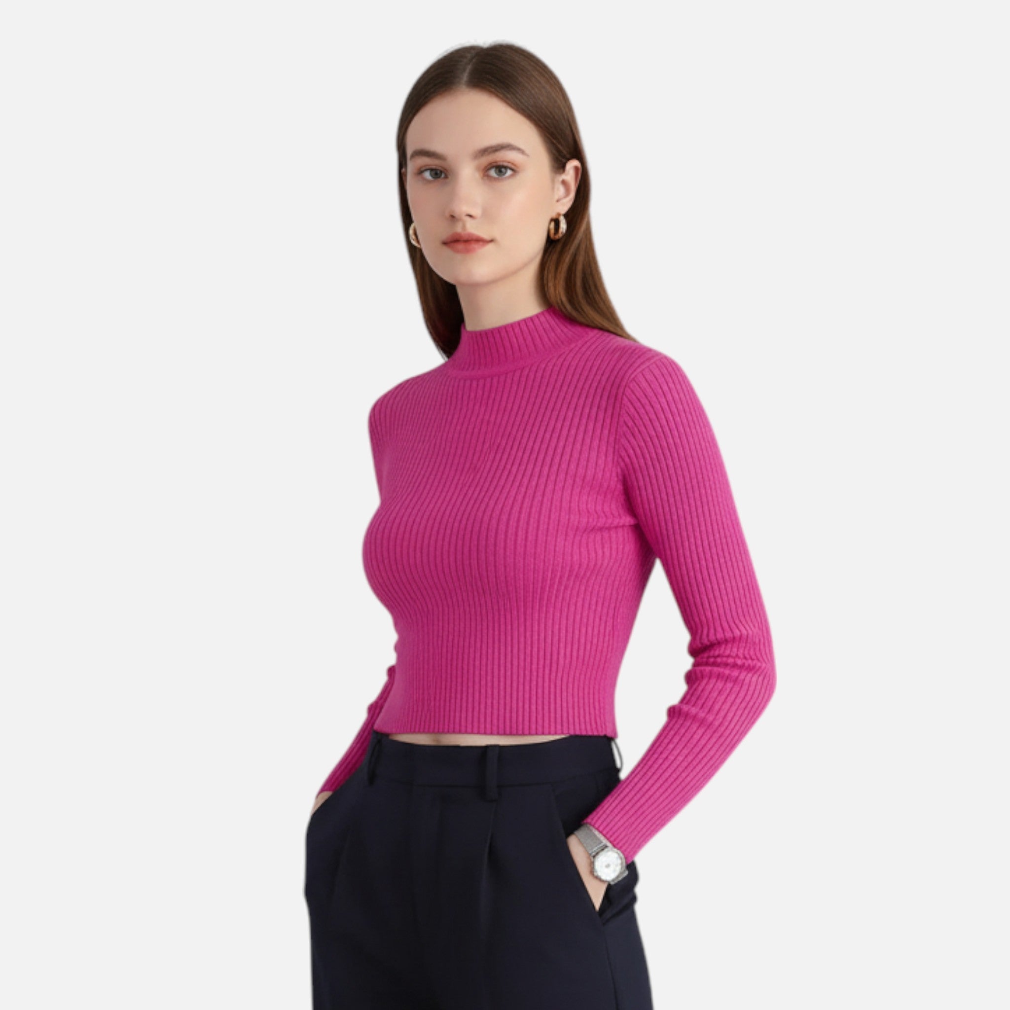 Gilduro | Women’s 3-Piece Stand Collar Ribbed Base Layer Set