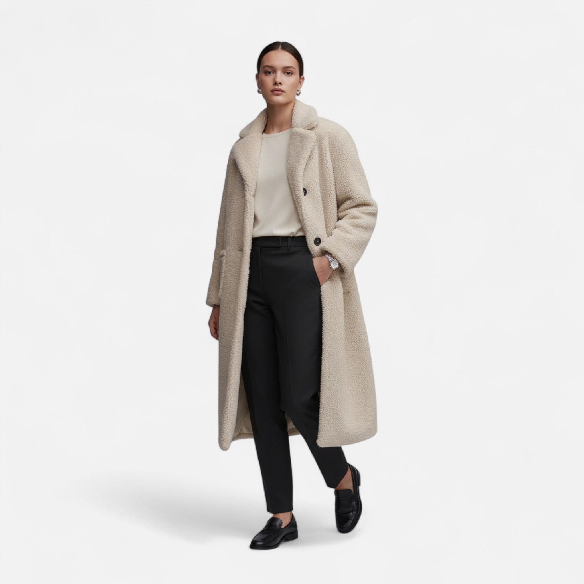 Gilduro | Women’s Elegant Faux Fur Coat
