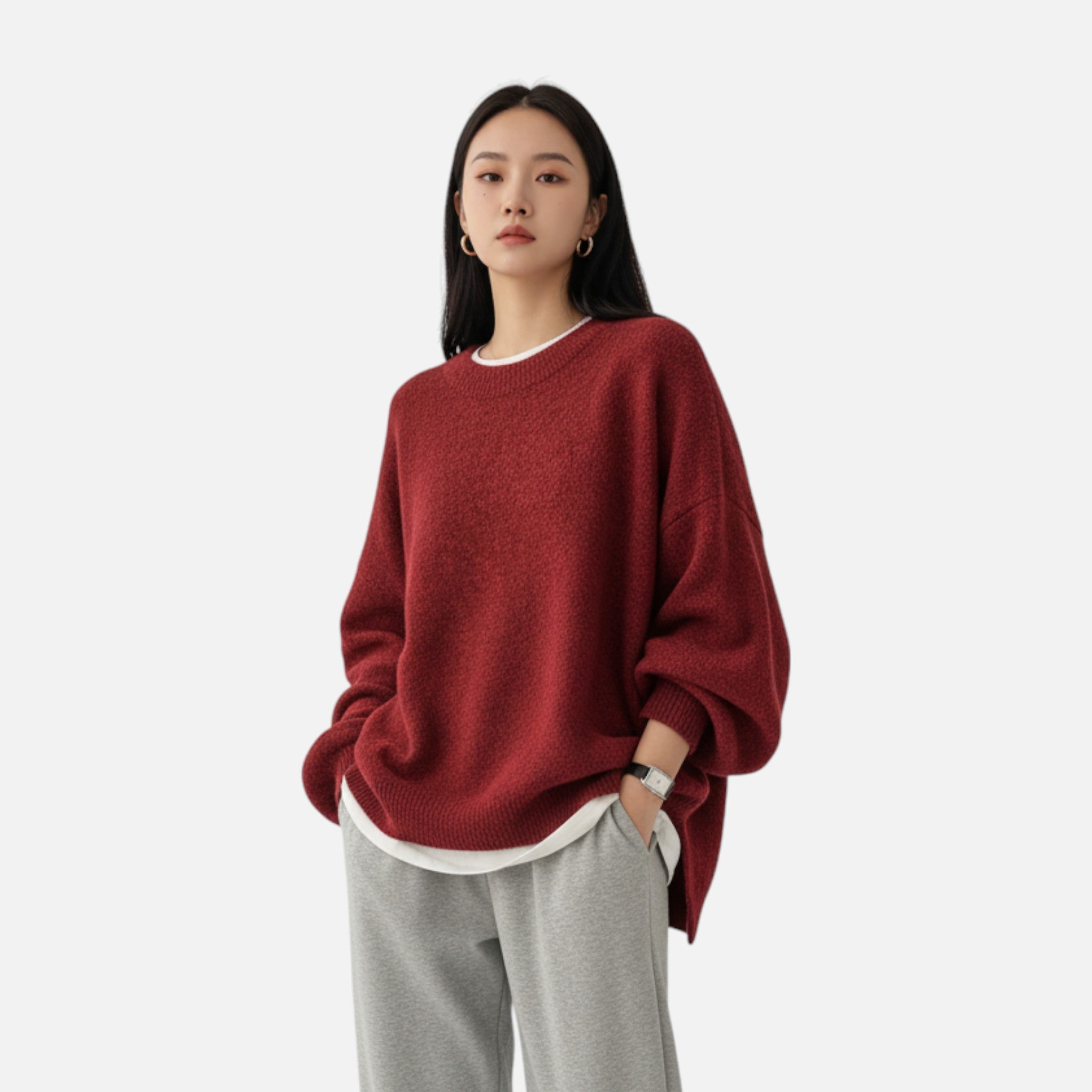 Gilduro | Women’s Classic Crew Neck Knit Sweater