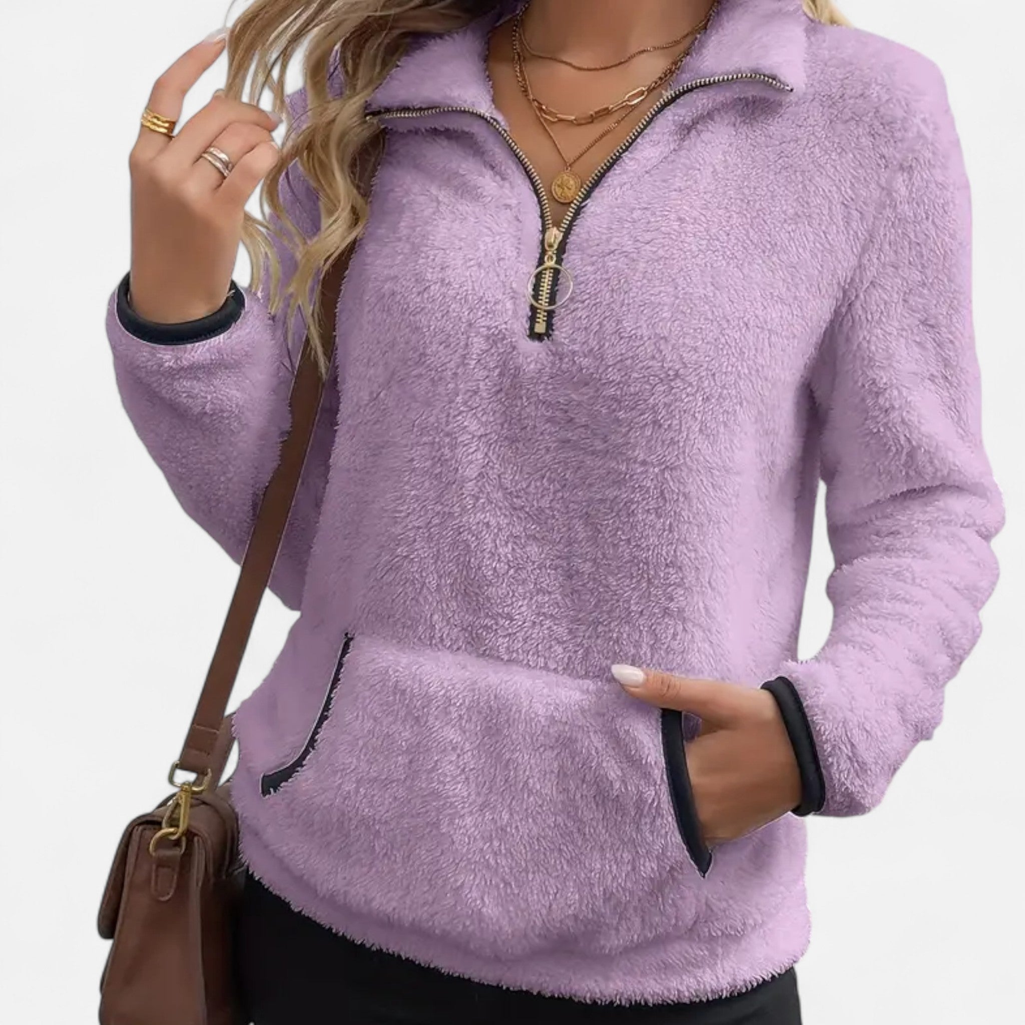 Gilduro | Women’s Autumn-Winter Half Zip Plush Sweatshirt