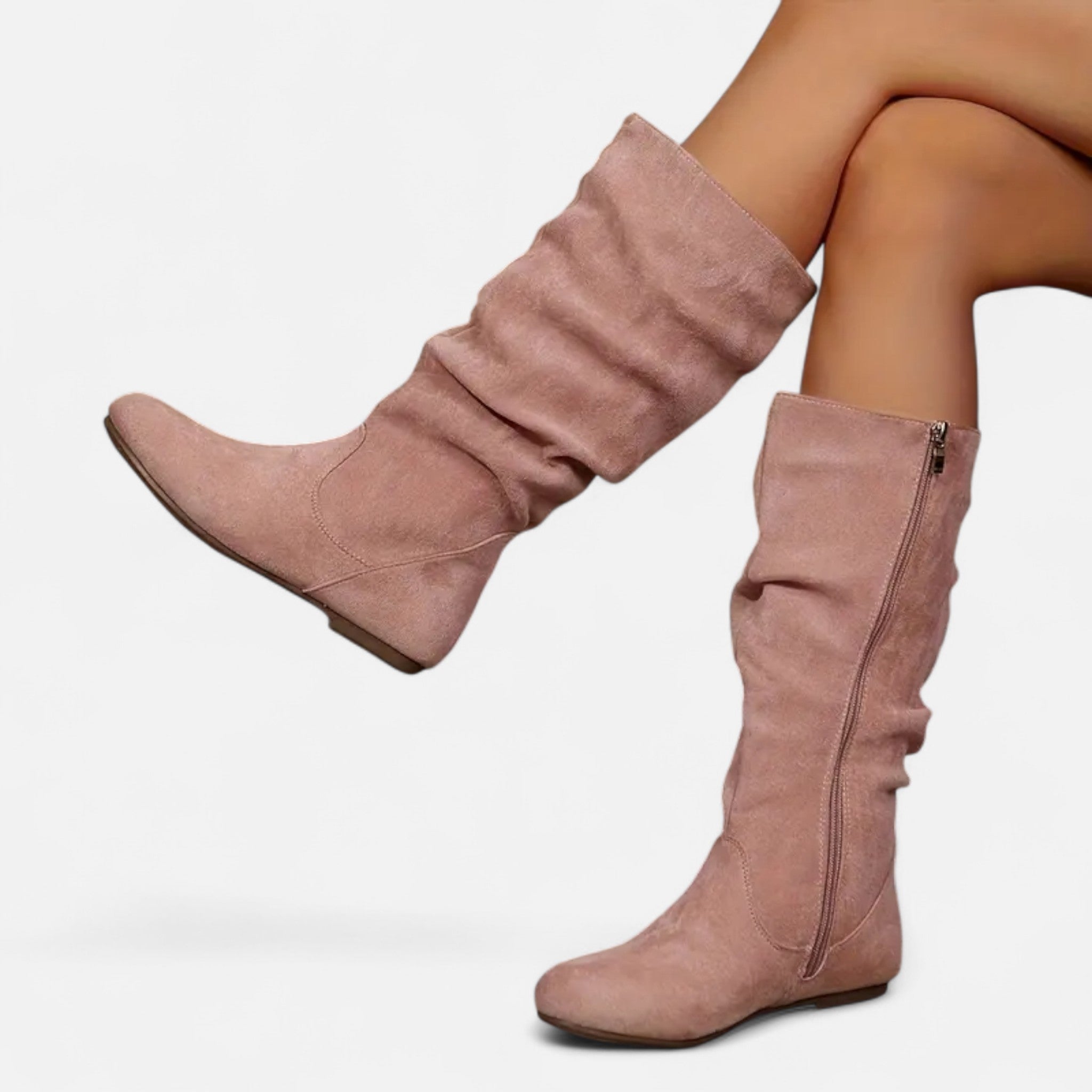 Gilduro | Women’s Pleated Mid-Calf Ankle Boots