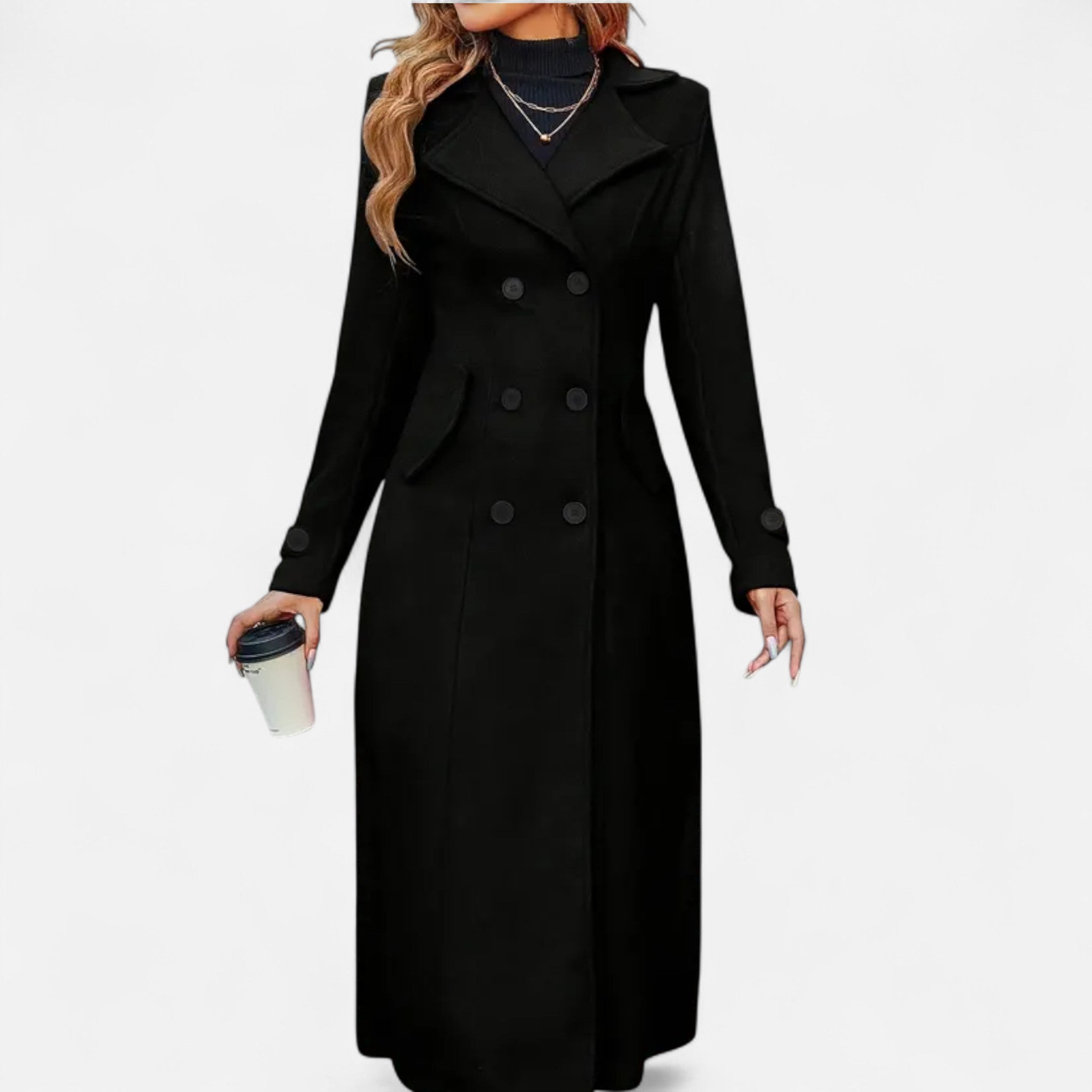 Gilduro | Women’s Long Coat with Front Buttons