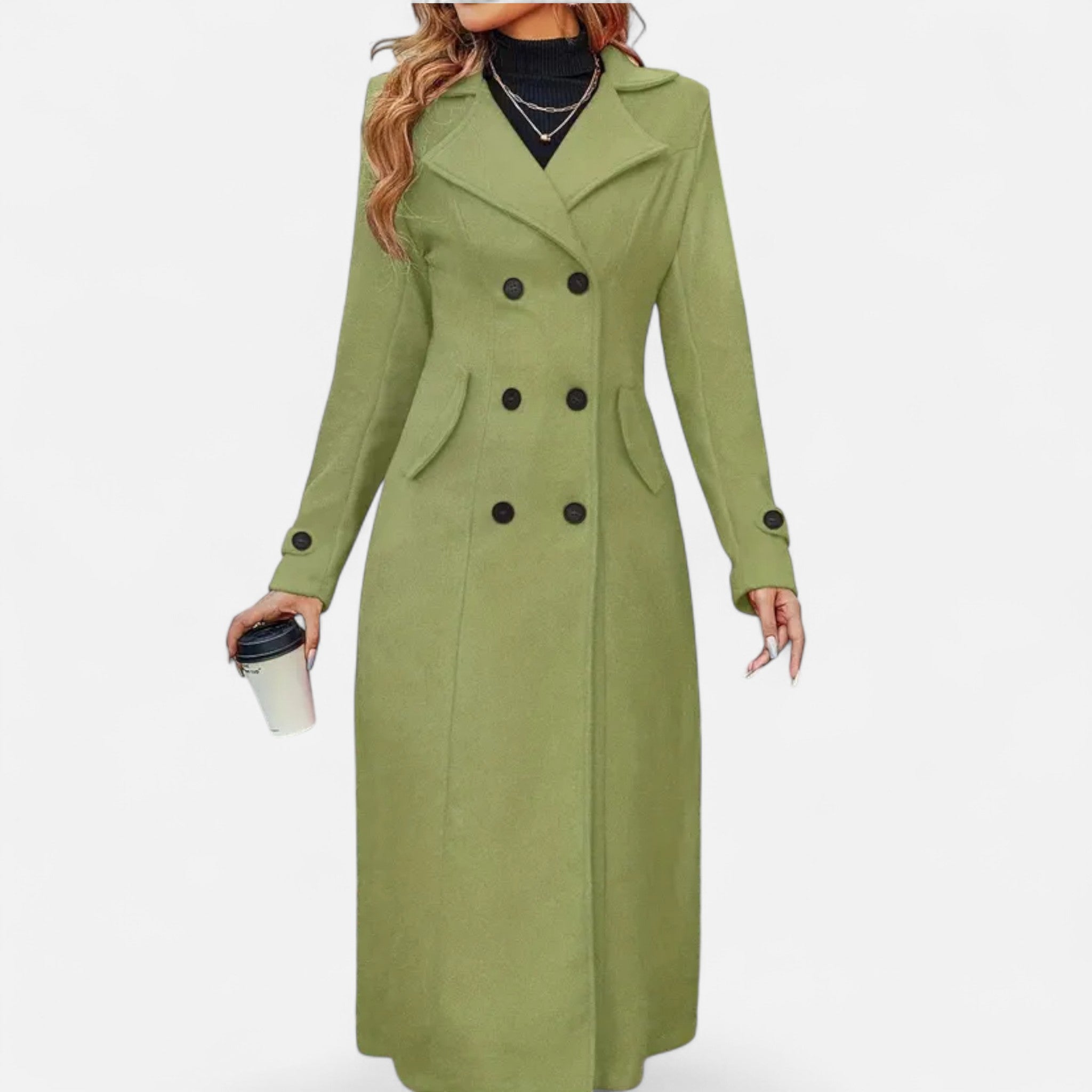 Gilduro | Women’s Long Coat with Front Buttons