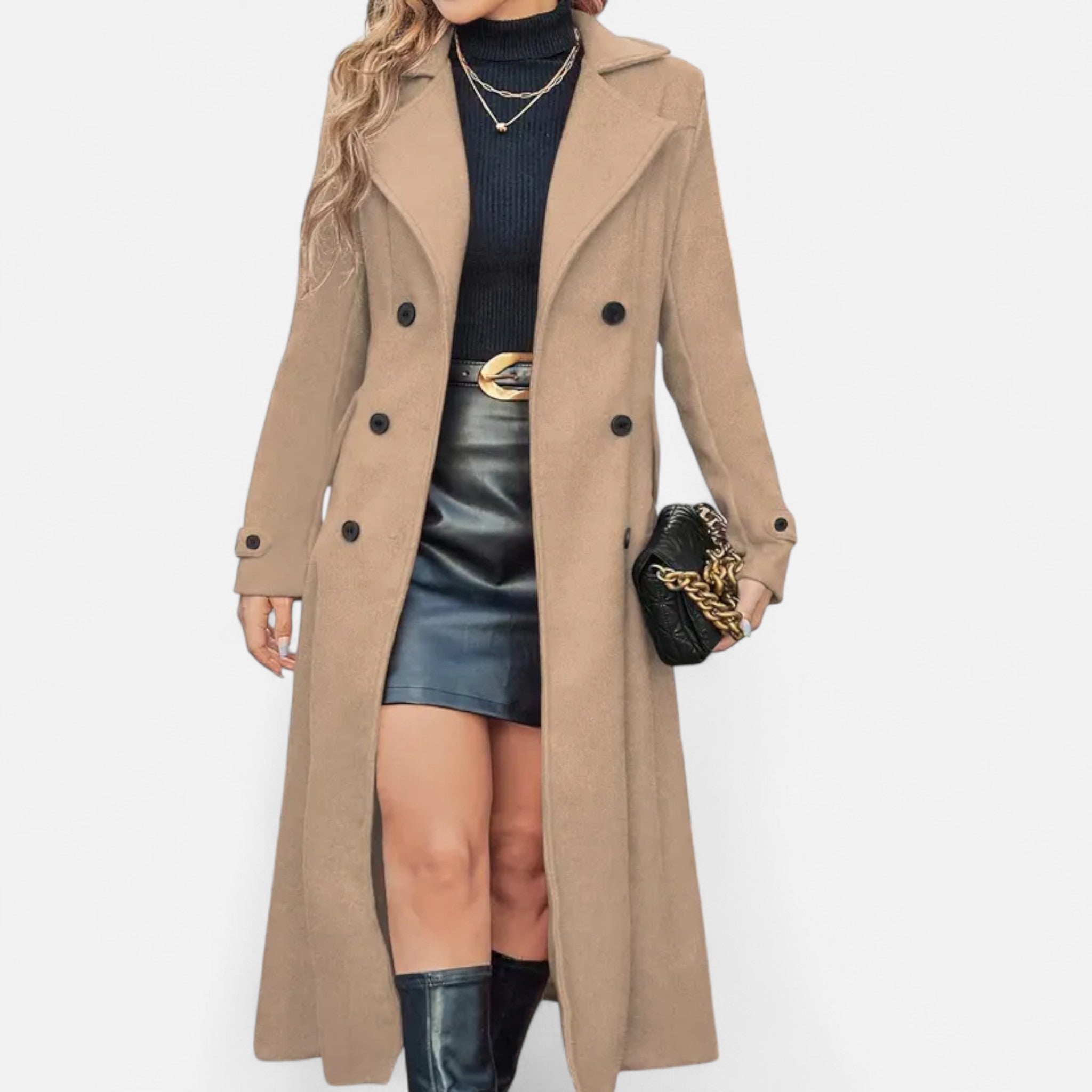 Gilduro | Women’s Long Coat with Front Buttons
