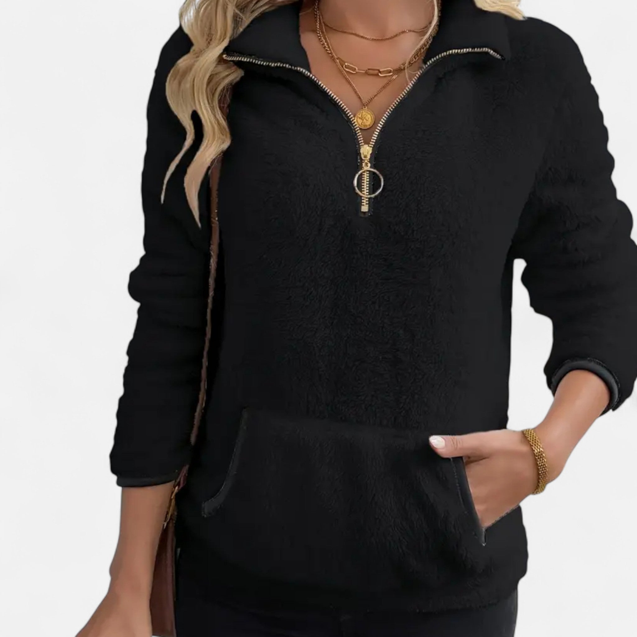 Gilduro | Women’s Autumn-Winter Half Zip Plush Sweatshirt