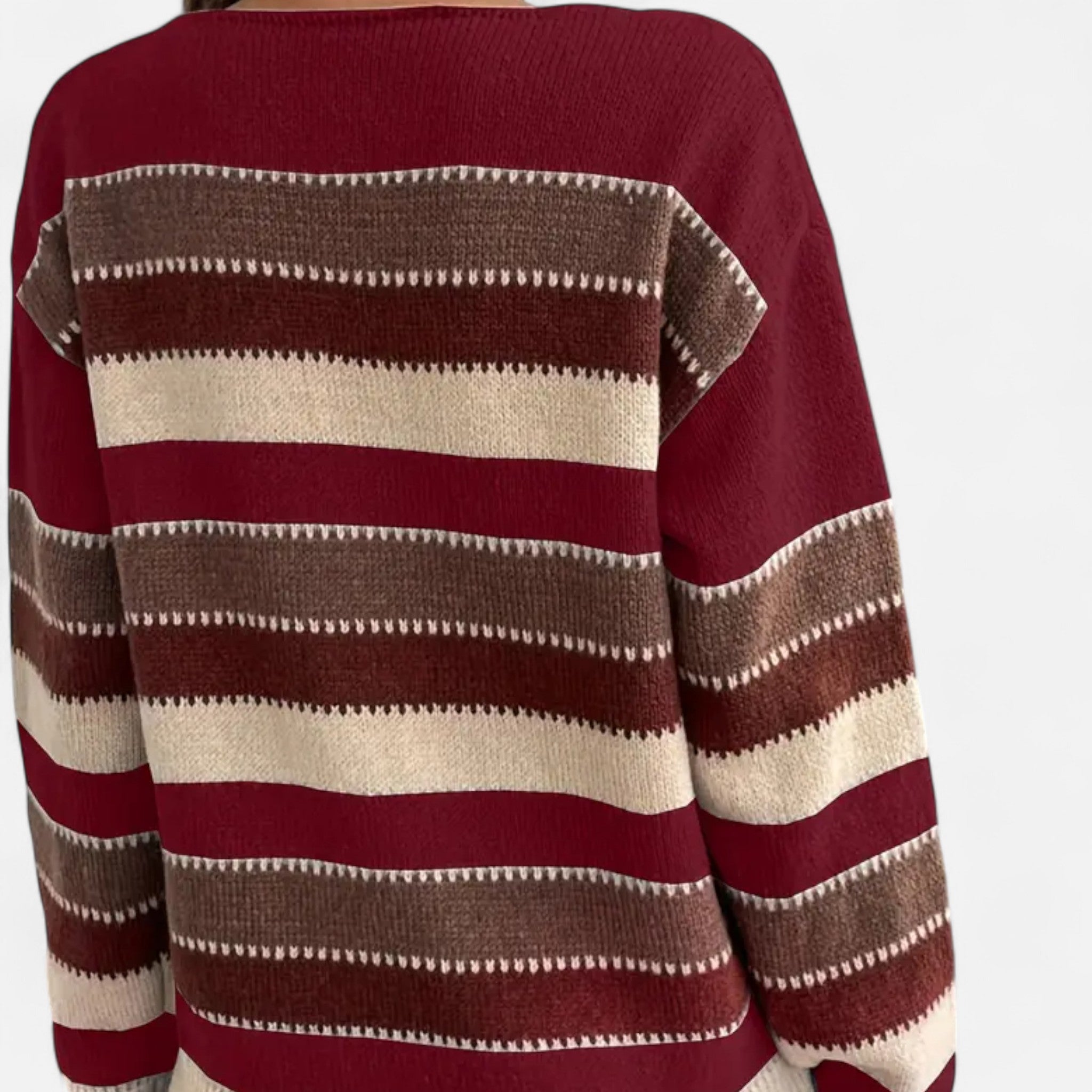 Gilduro | Women’s Vintage Casual Striped Sweater