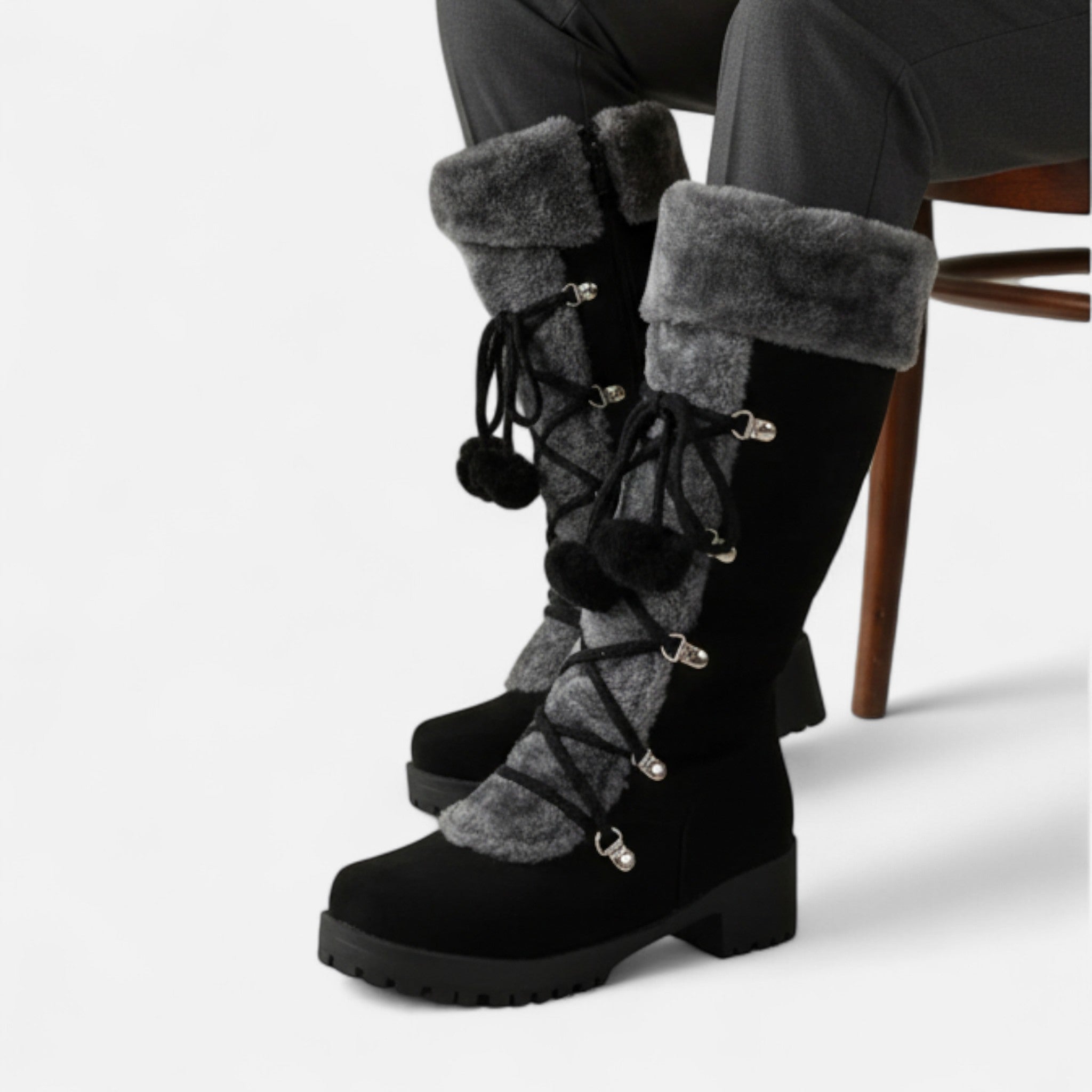 Gilduro | Women’s Faux Fur-Lined Mid-Calf Boots