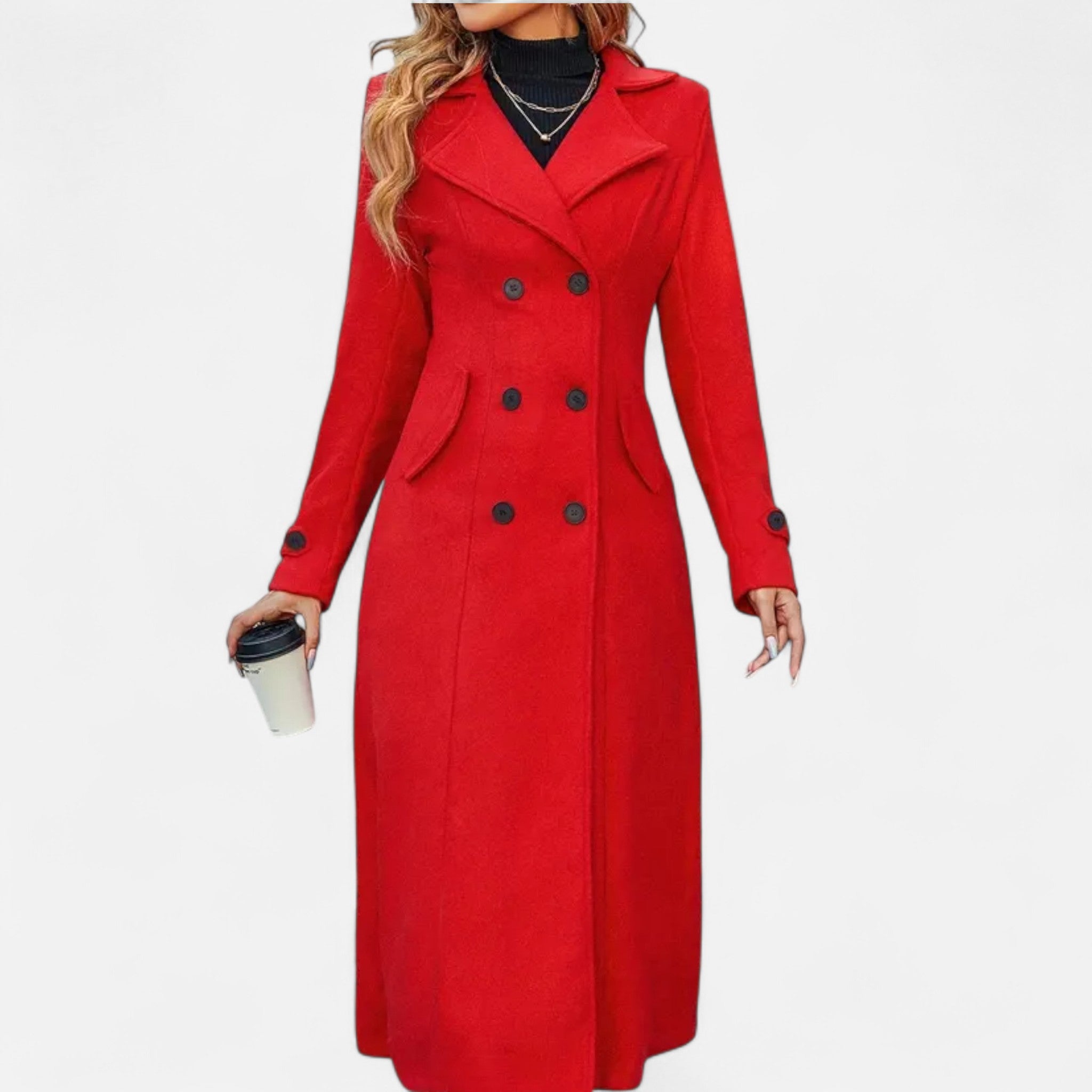 Gilduro | Women’s Long Coat with Front Buttons