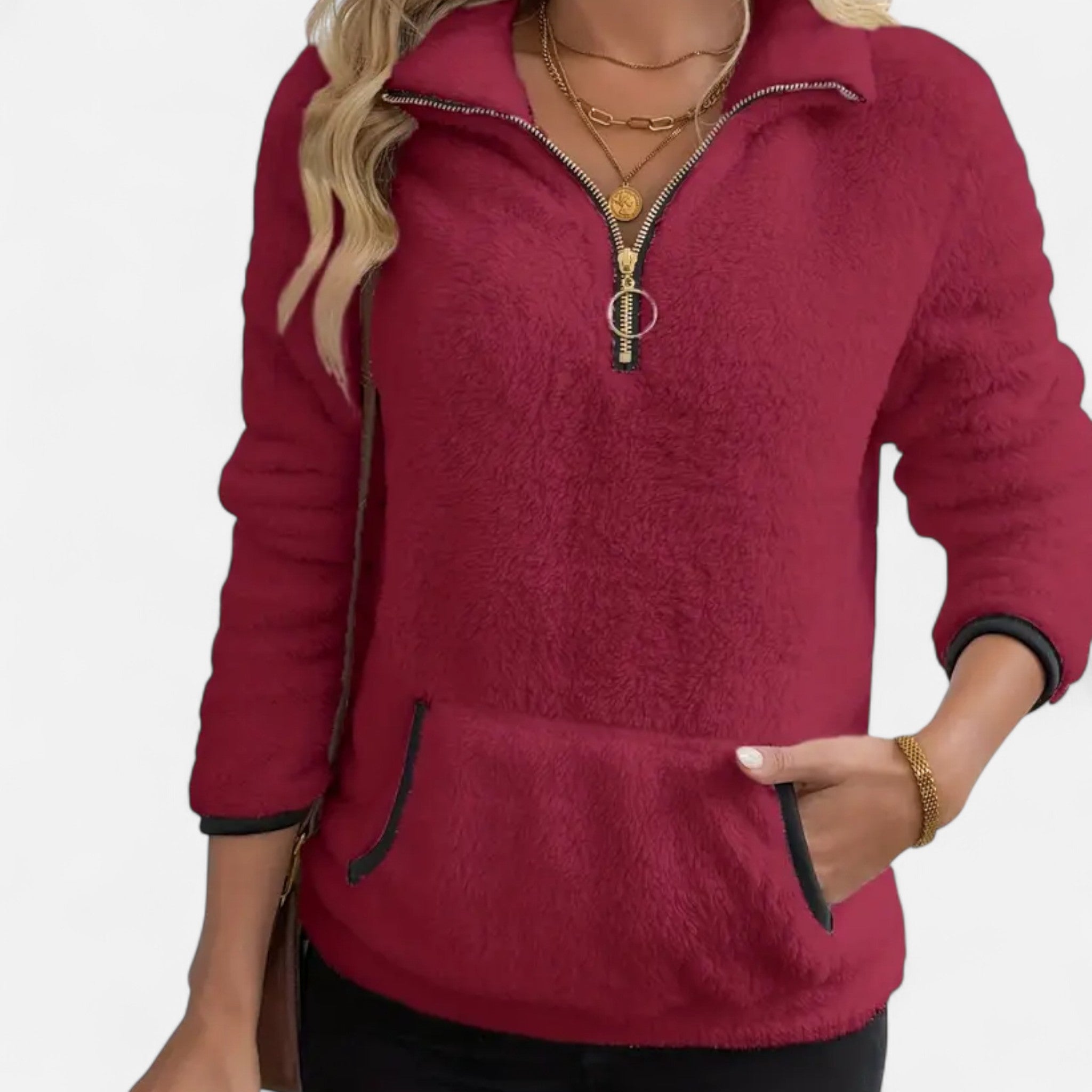 Gilduro | Women’s Autumn-Winter Half Zip Plush Sweatshirt