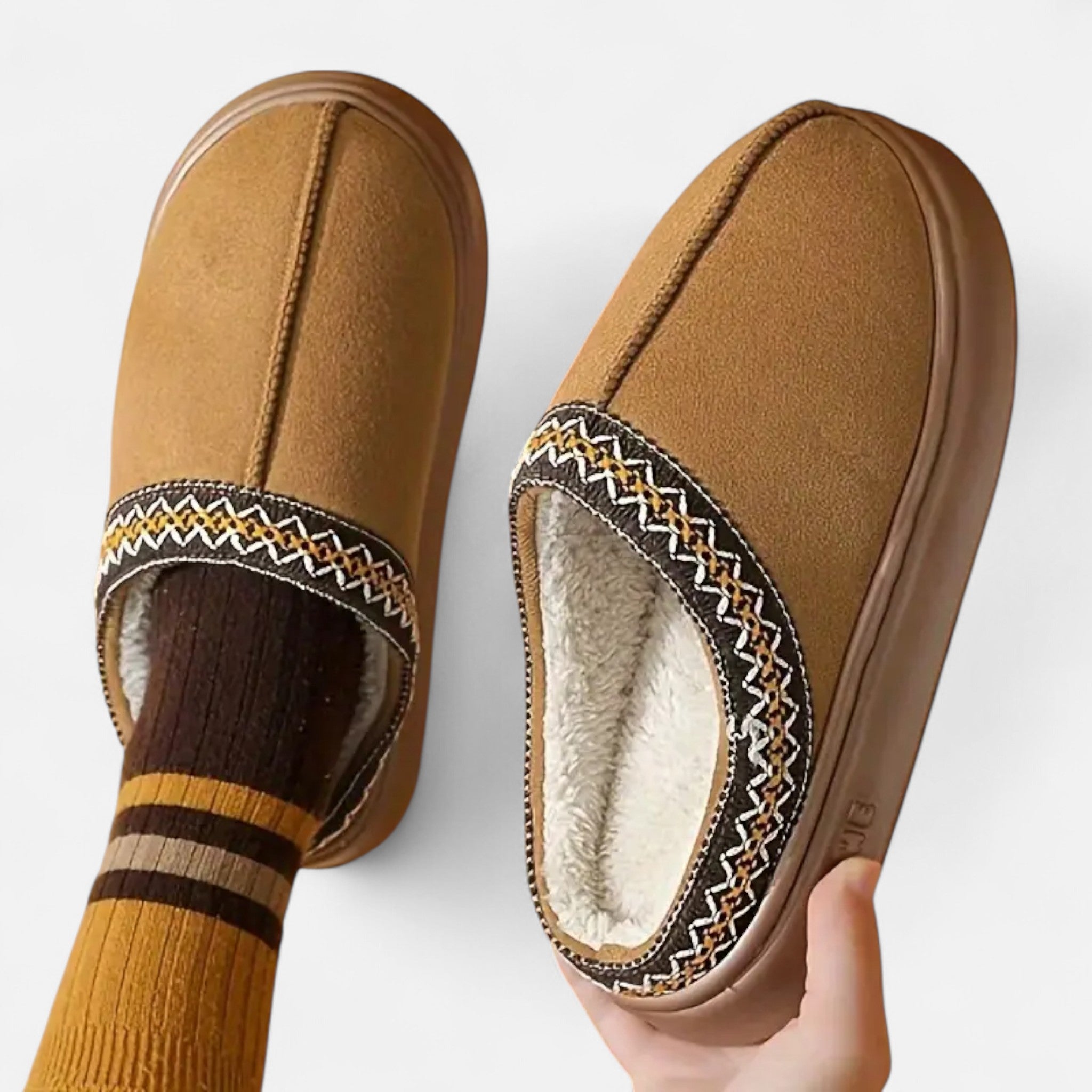 Gilduro | Women’s Elegant Lace-Trimmed Slippers