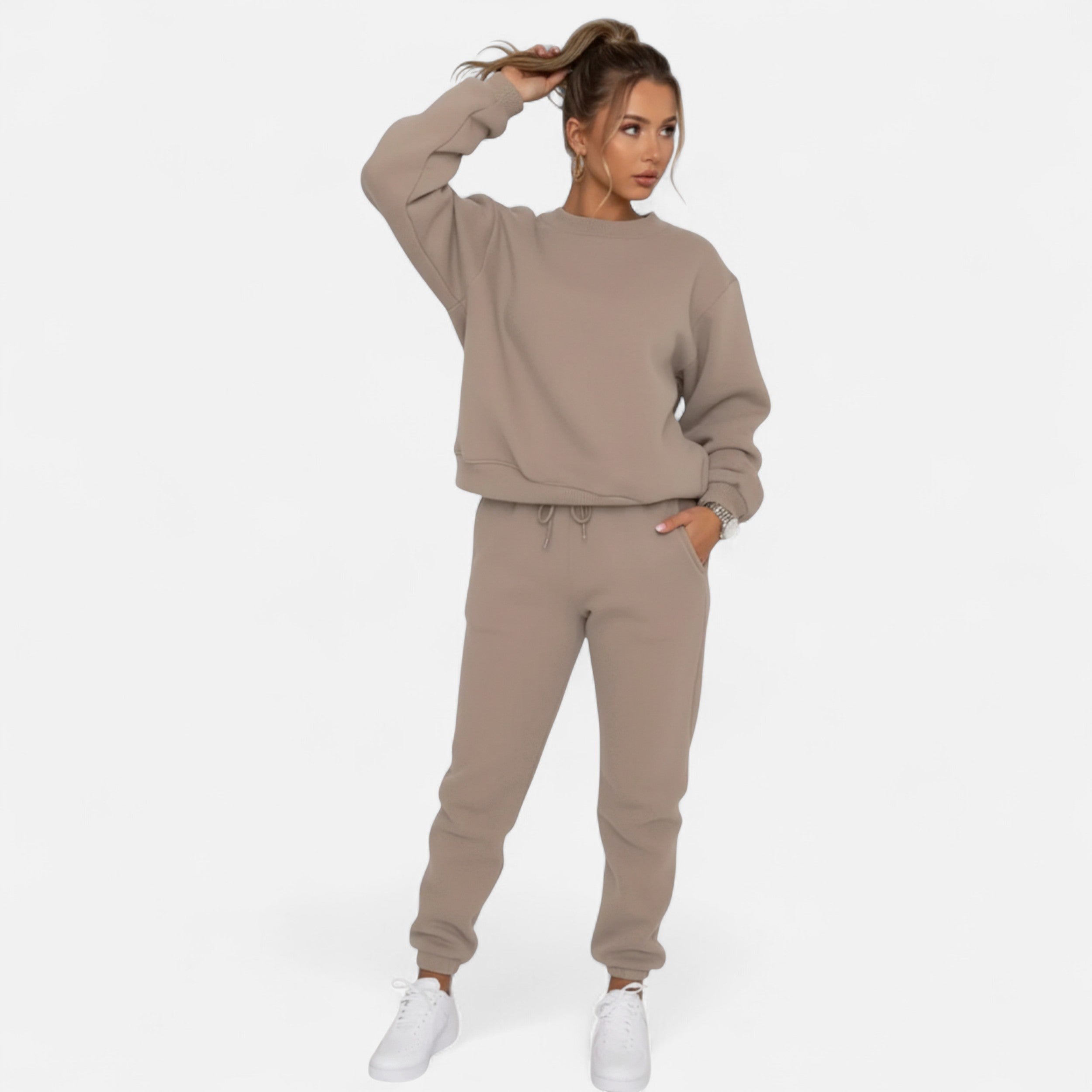 Gilduro |Women’s Casual Two-Piece Pullover &amp; Drawstring Pants Set