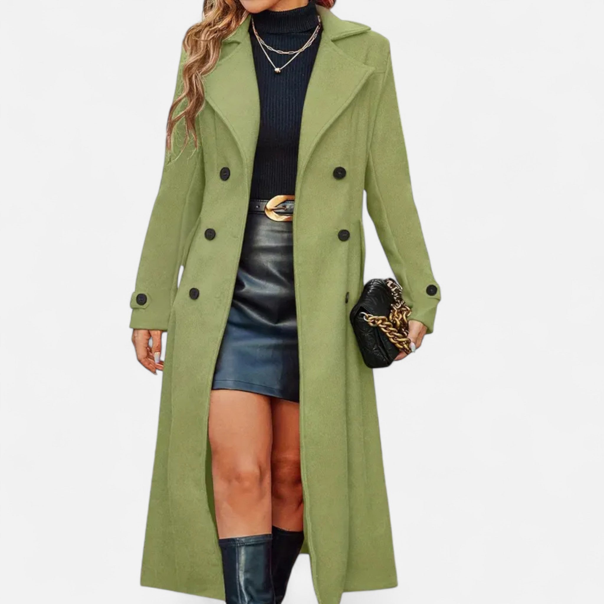Gilduro | Women’s Long Coat with Front Buttons
