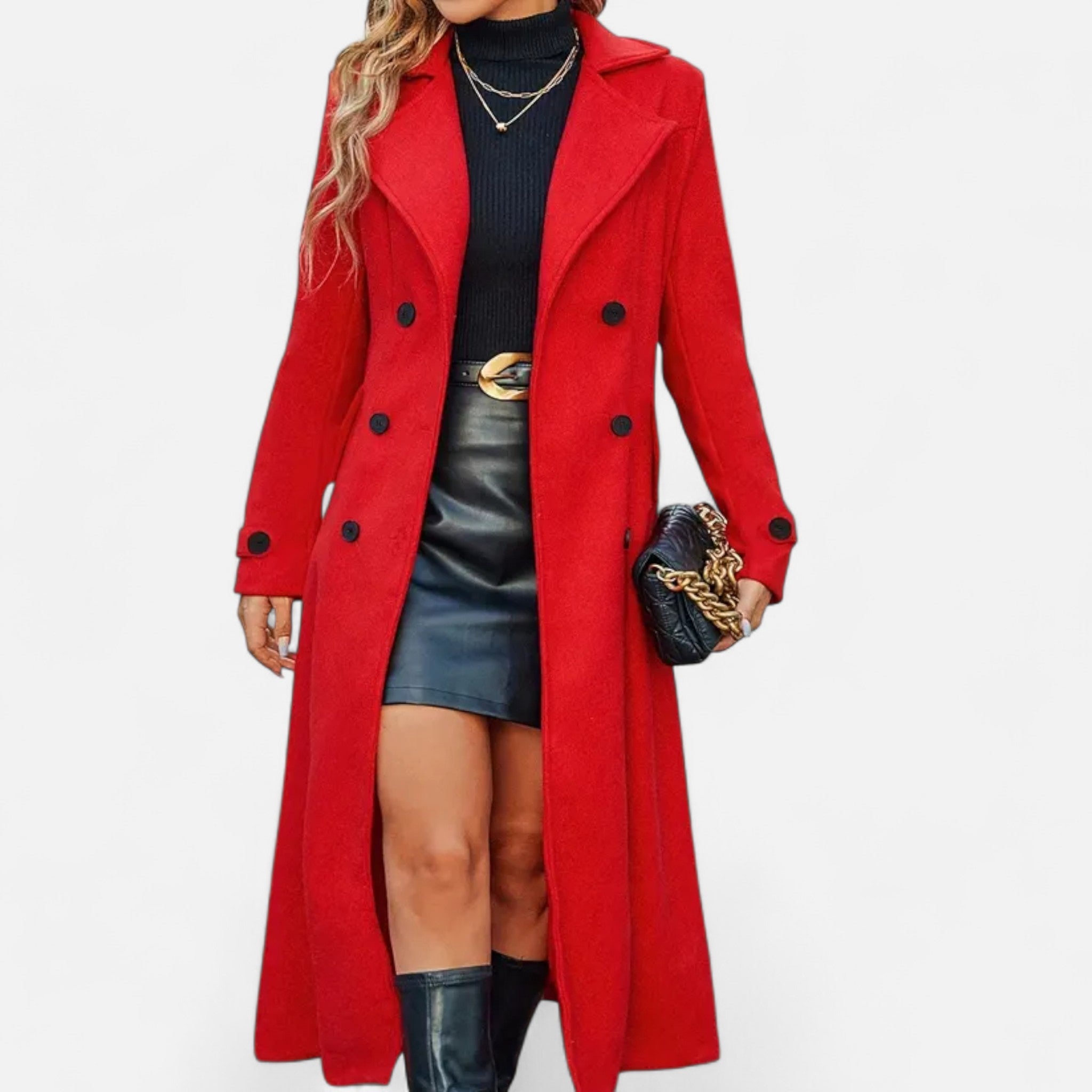 Gilduro | Women’s Long Coat with Front Buttons