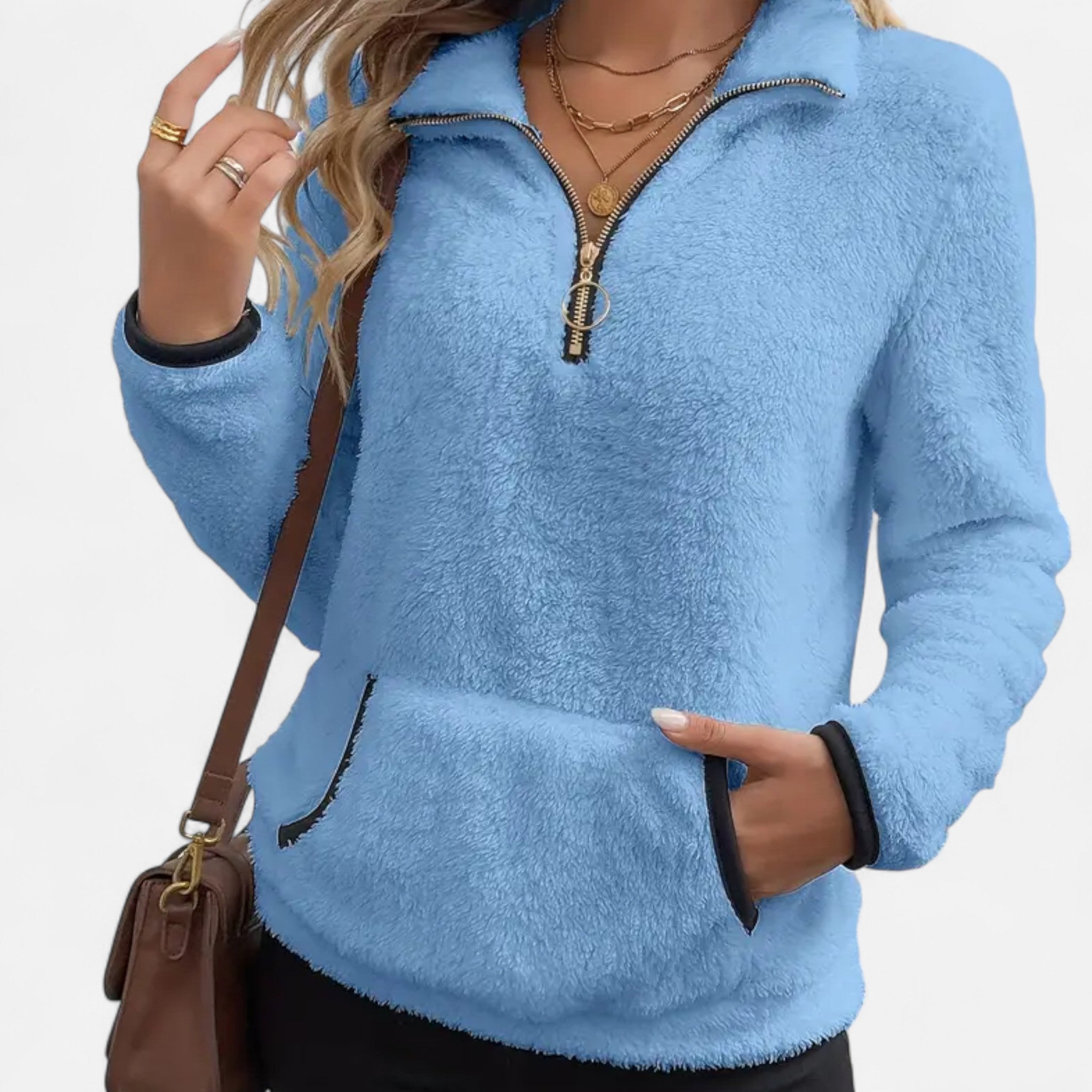 Gilduro | Women’s Autumn-Winter Half Zip Plush Sweatshirt