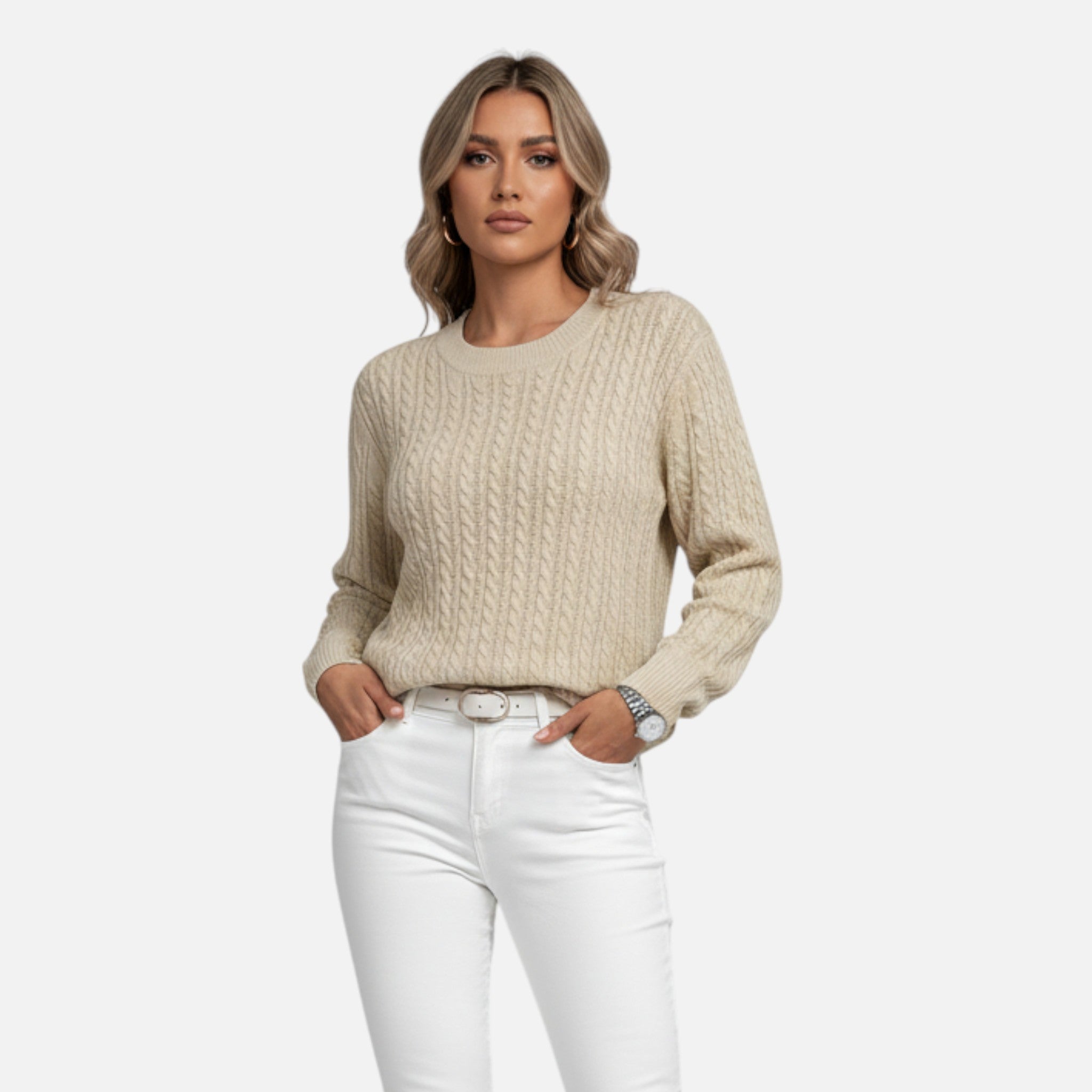 Gilduro | Women’s Casual Loose-Fit Round Neck Sweater