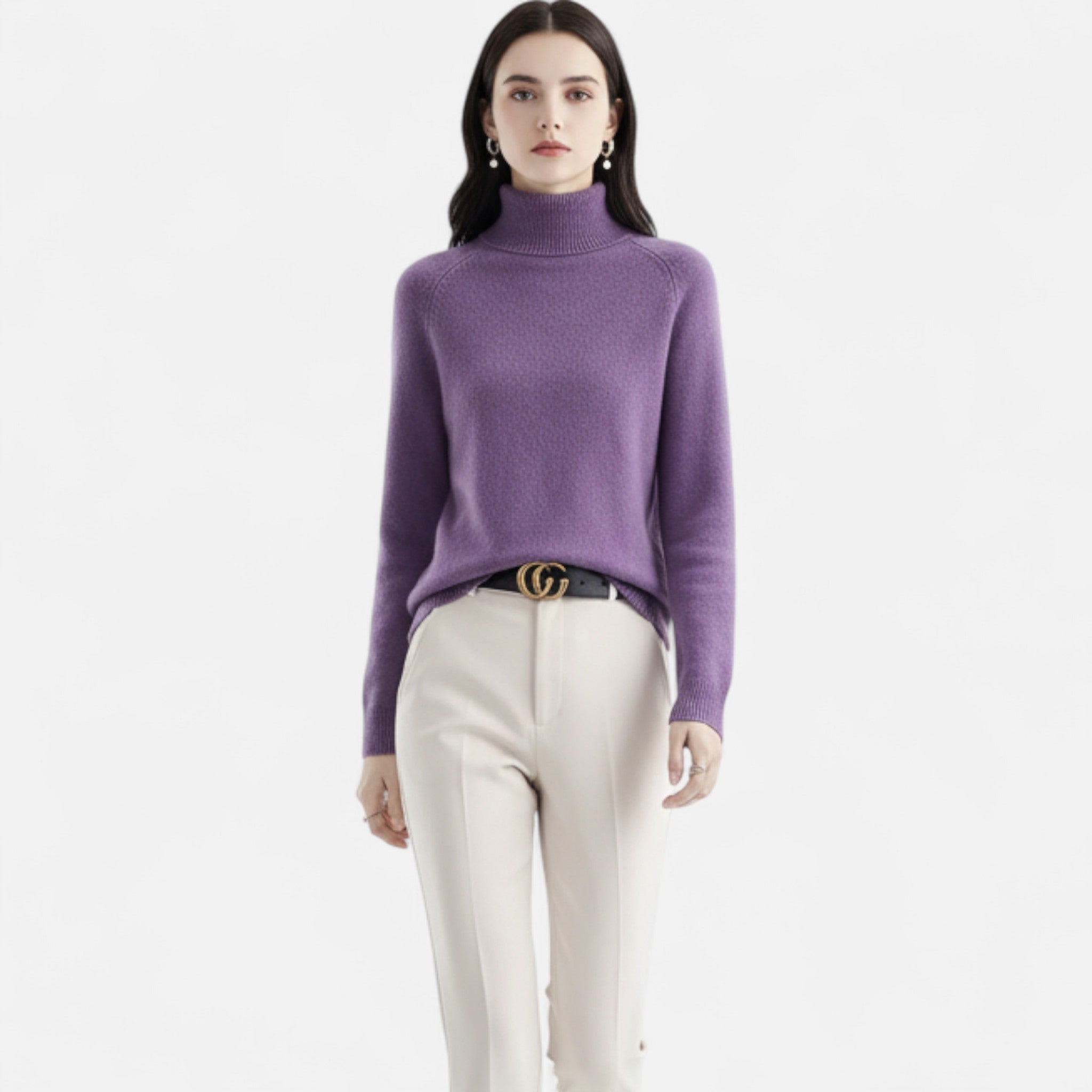 Gilduro | Women’s Classic Turtleneck Knit Sweater