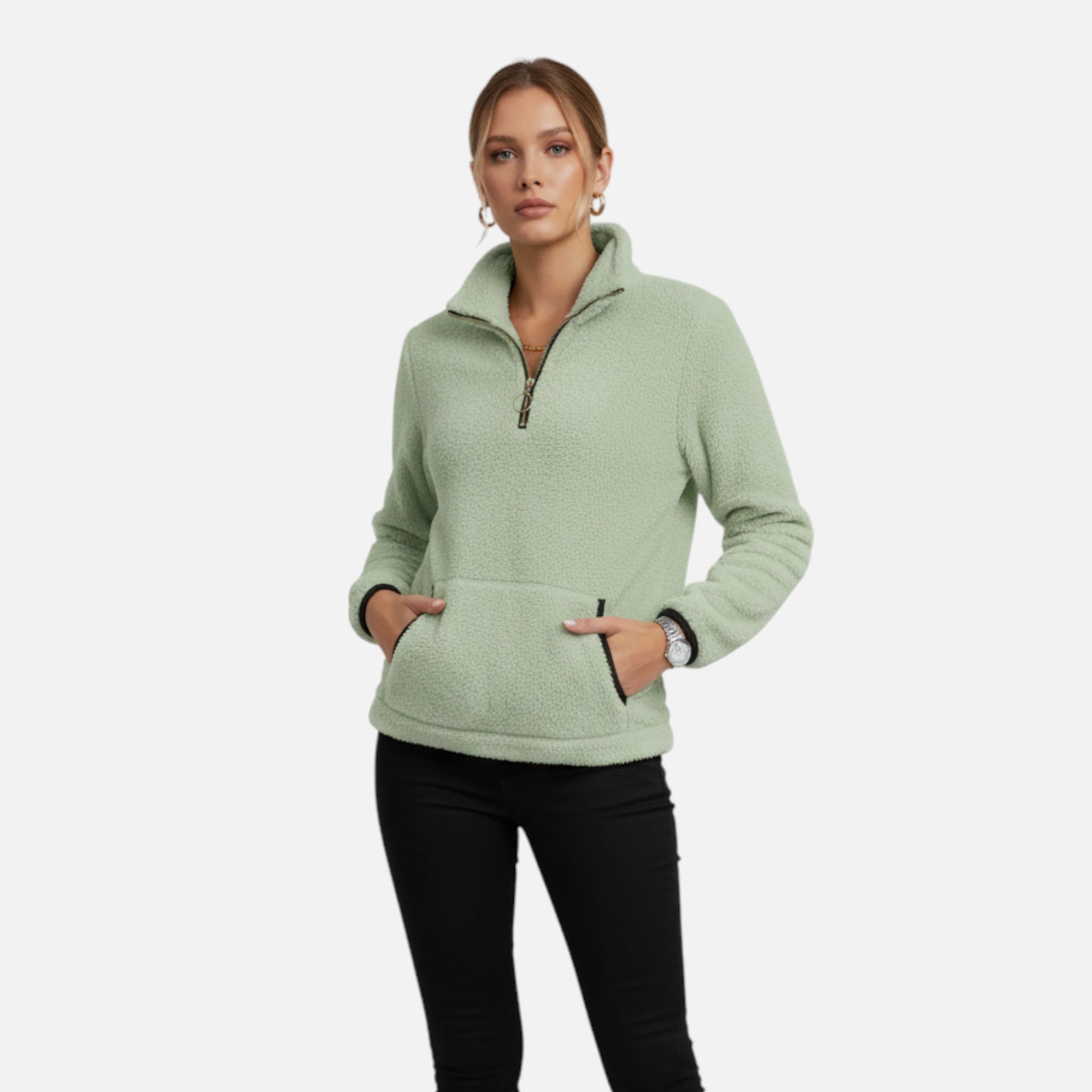 Gilduro | Women’s Autumn-Winter Half Zip Plush Sweatshirt
