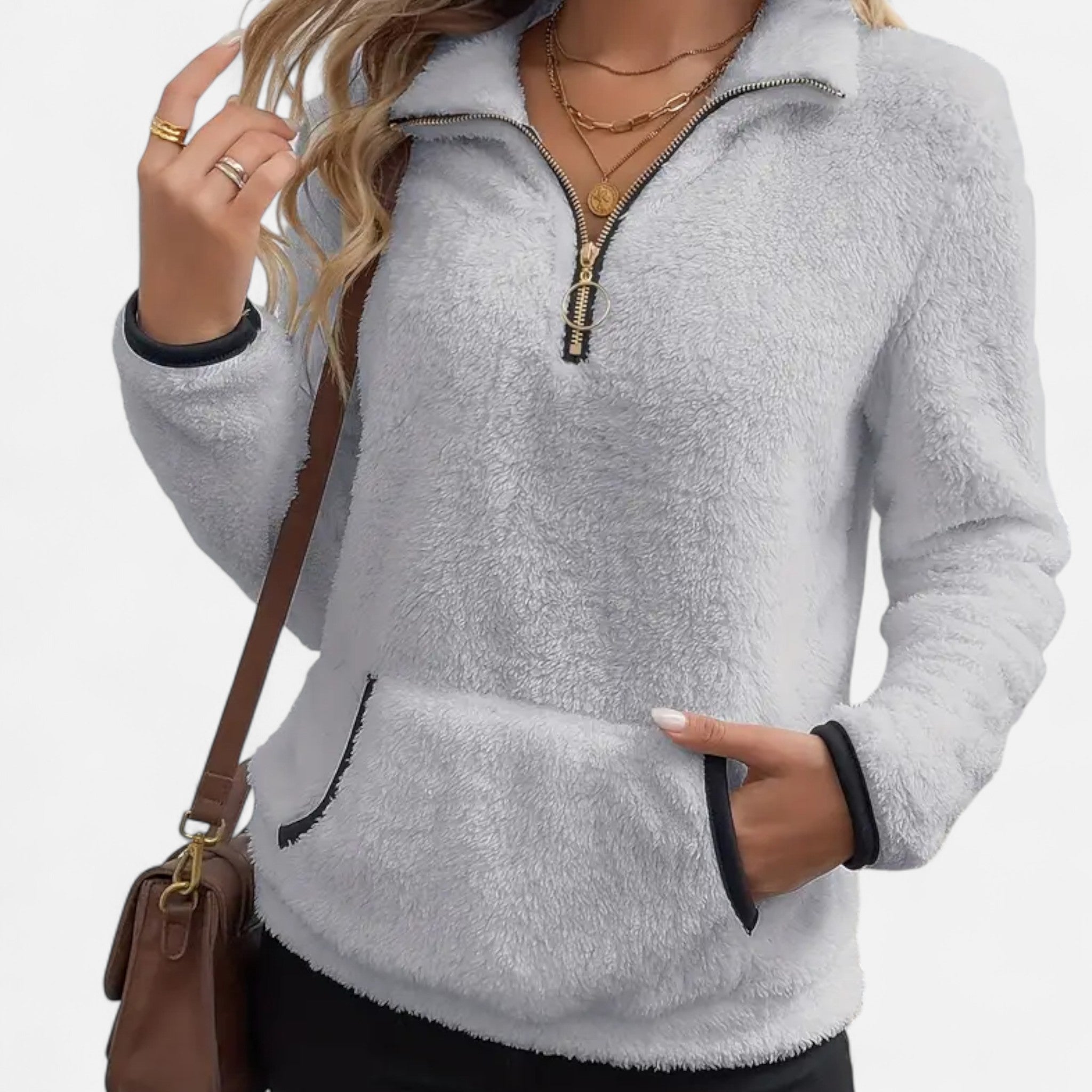 Gilduro | Women’s Autumn-Winter Half Zip Plush Sweatshirt