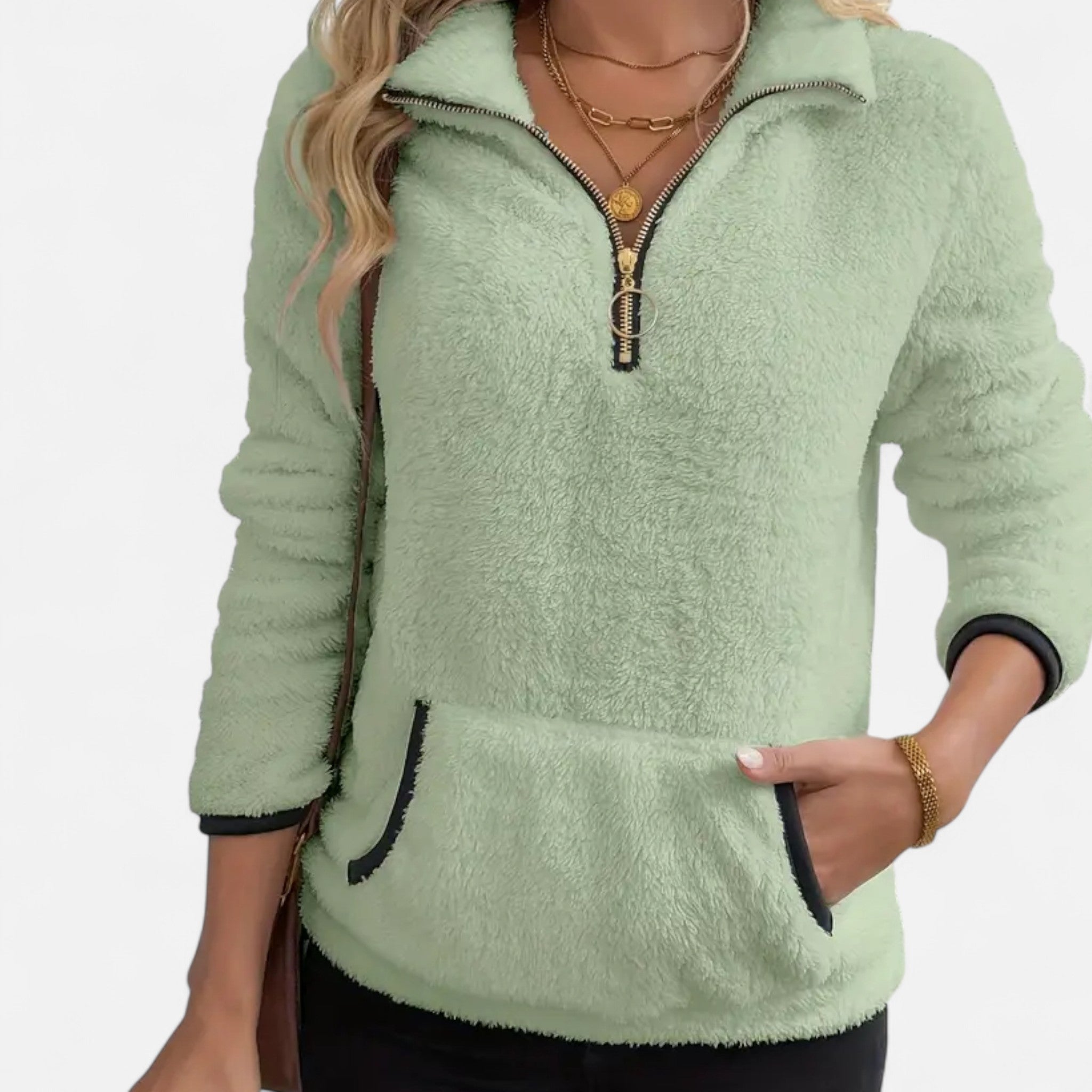 Gilduro | Women’s Autumn-Winter Half Zip Plush Sweatshirt
