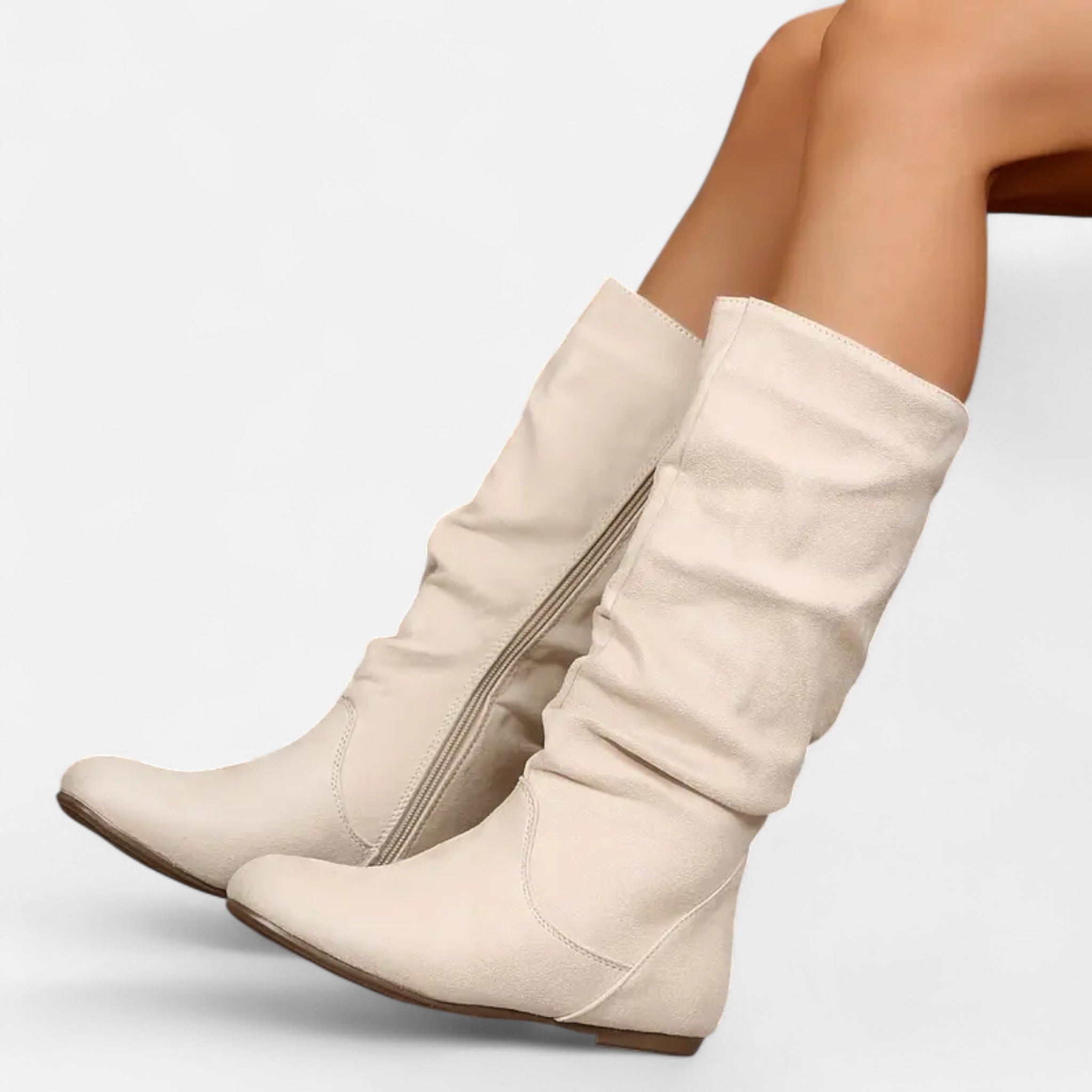 Gilduro | Women’s Pleated Mid-Calf Ankle Boots