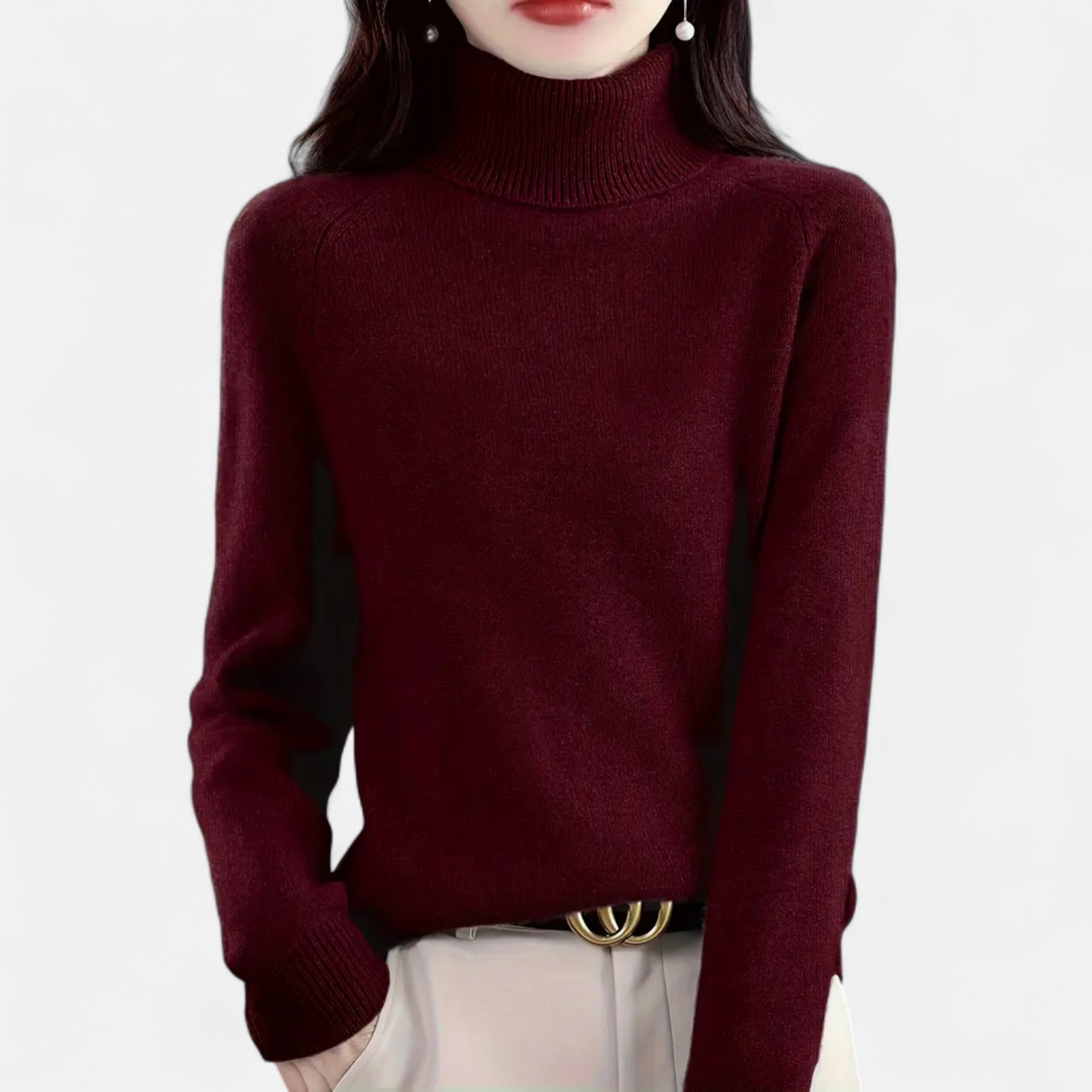 Gilduro | Women’s Classic Turtleneck Knit Sweater