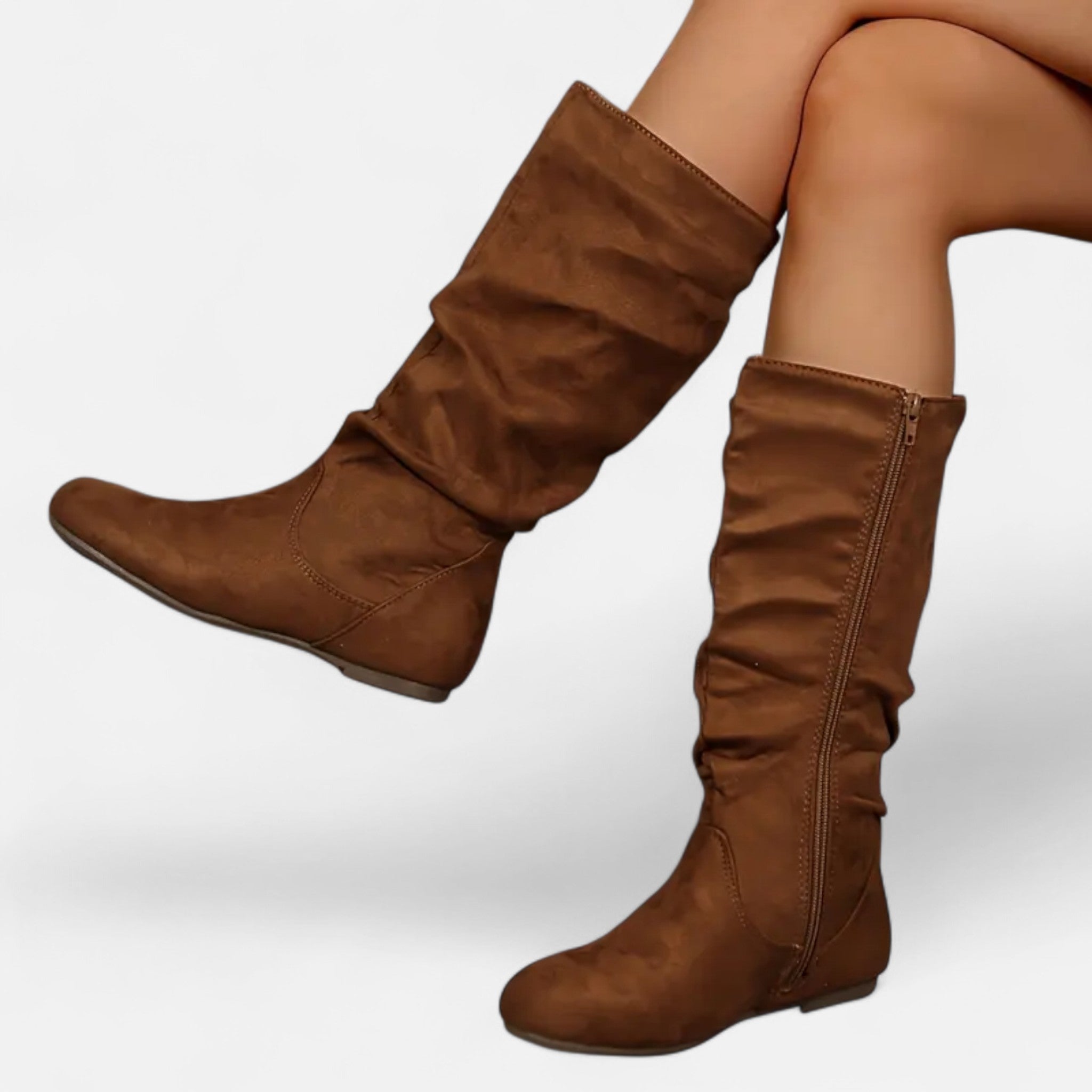 Gilduro | Women’s Pleated Mid-Calf Ankle Boots