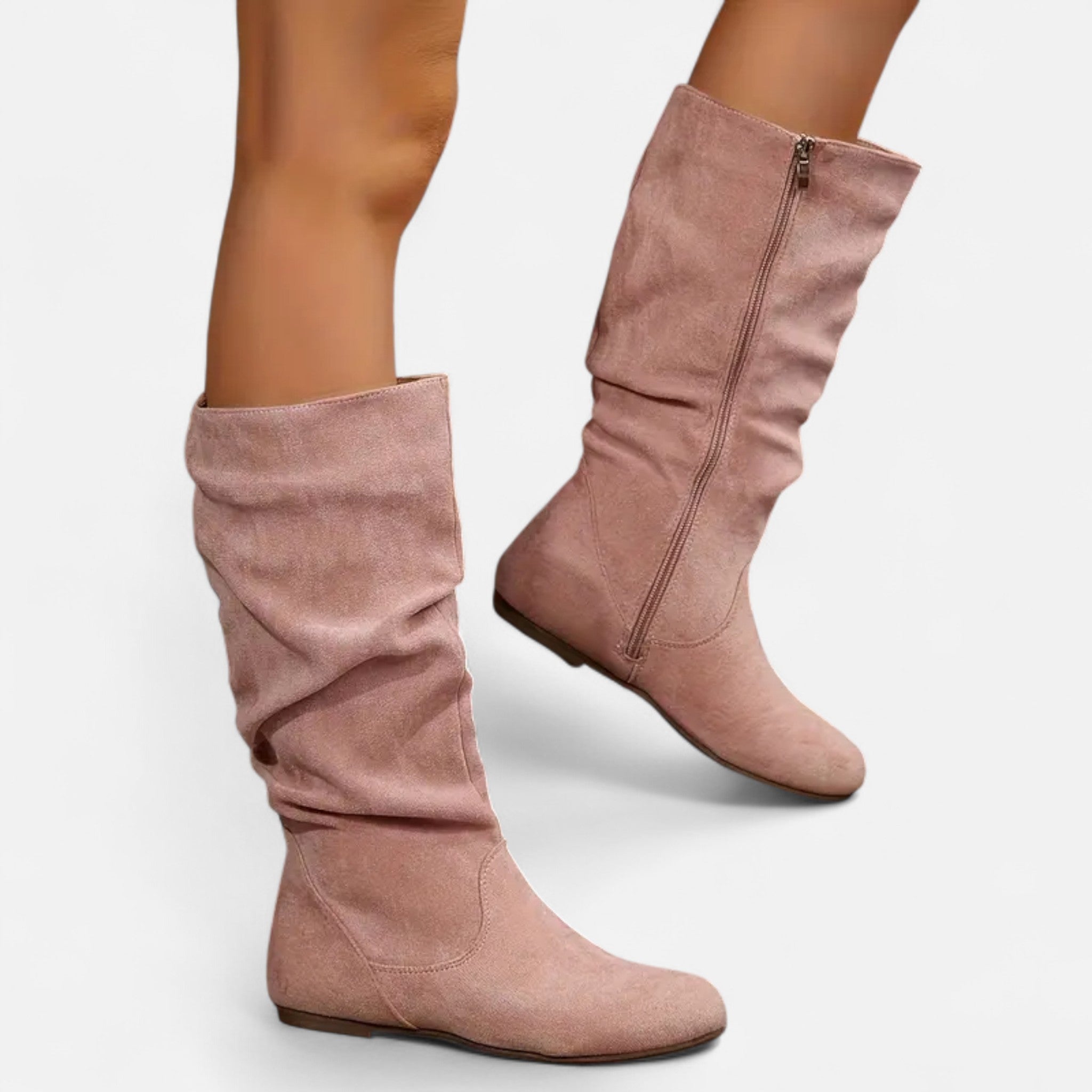 Gilduro | Women’s Pleated Mid-Calf Ankle Boots