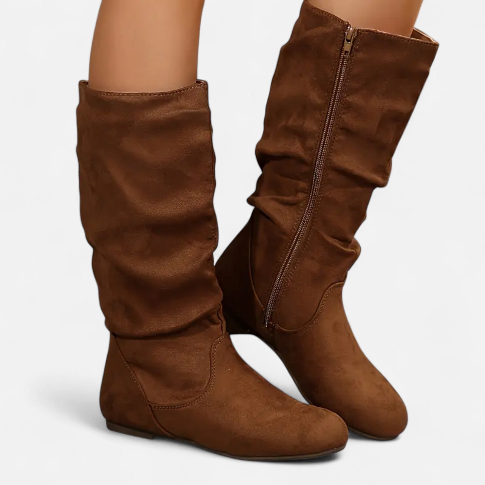 Gilduro | Women’s Pleated Mid-Calf Ankle Boots